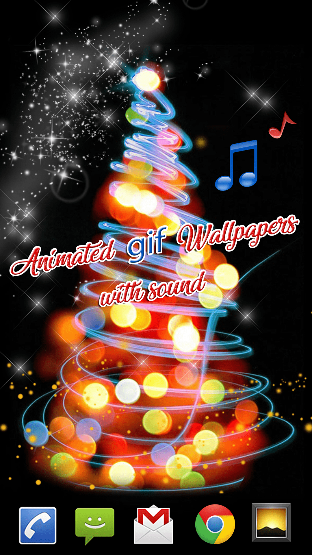 اسکرین شات 4 برنامه Christmas Songs Live Wallpaper