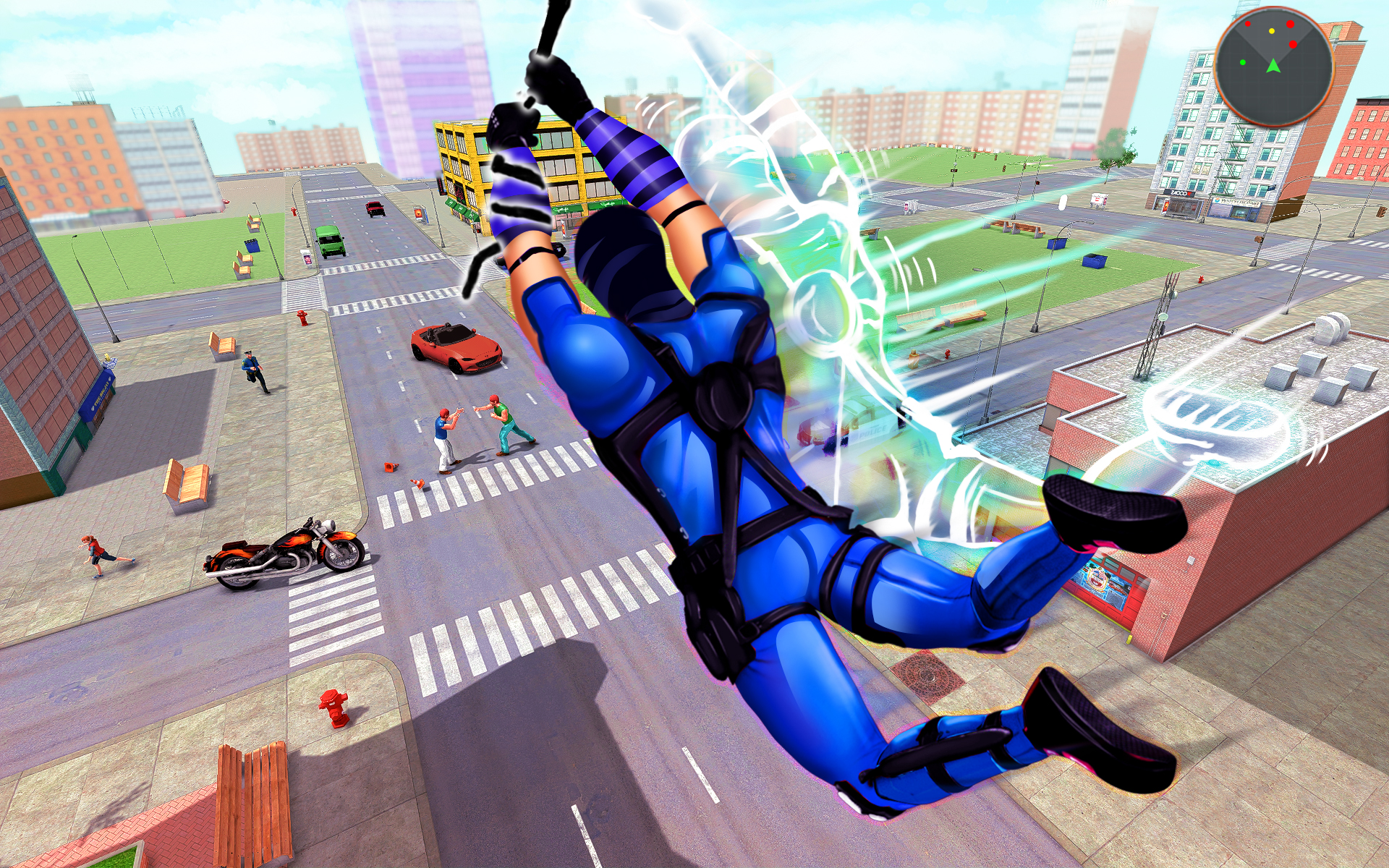 اسکرین شات 2 برنامه Invisible Ninja Rope Hero Game