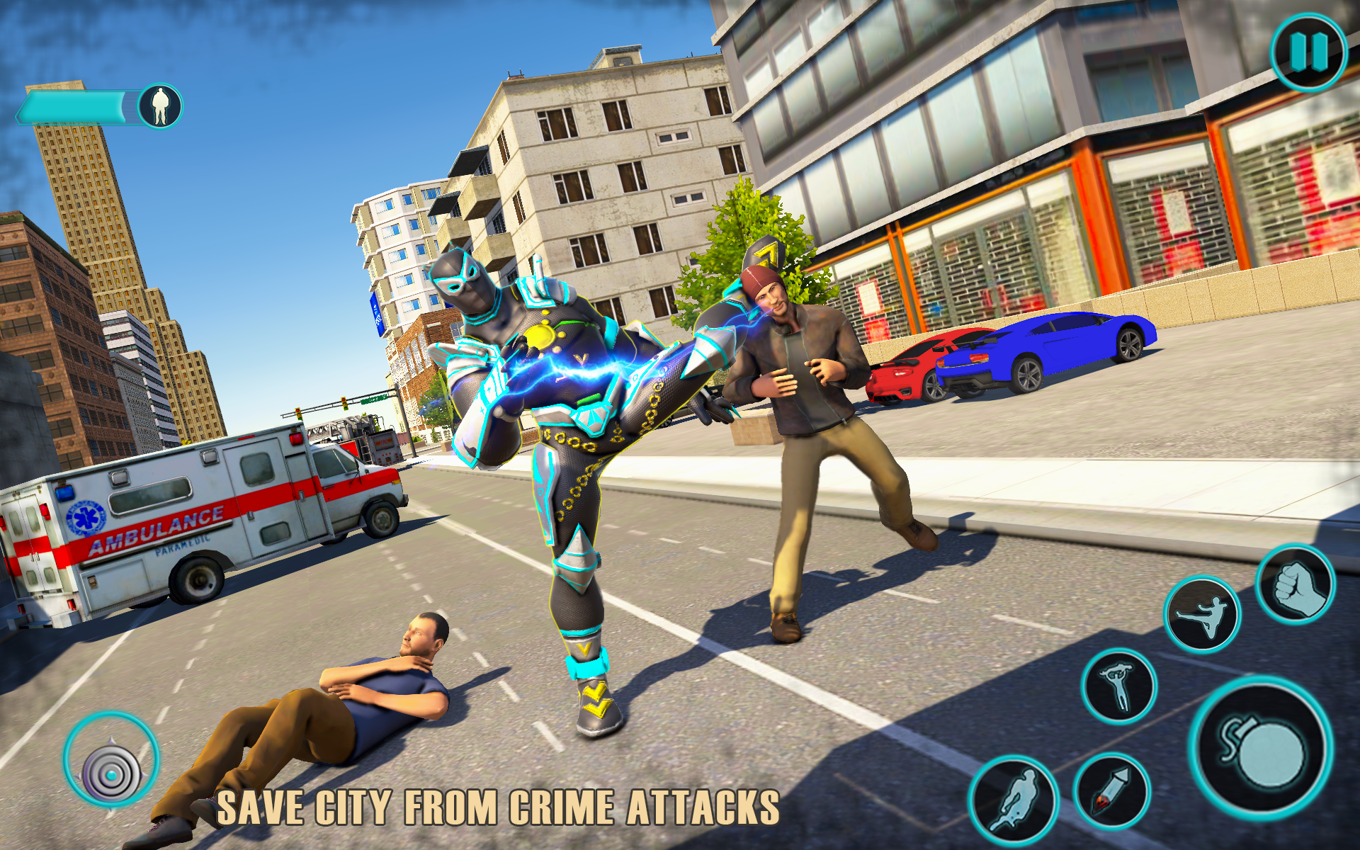 اسکرین شات برنامه Flying Panther Robot Hero Game 3