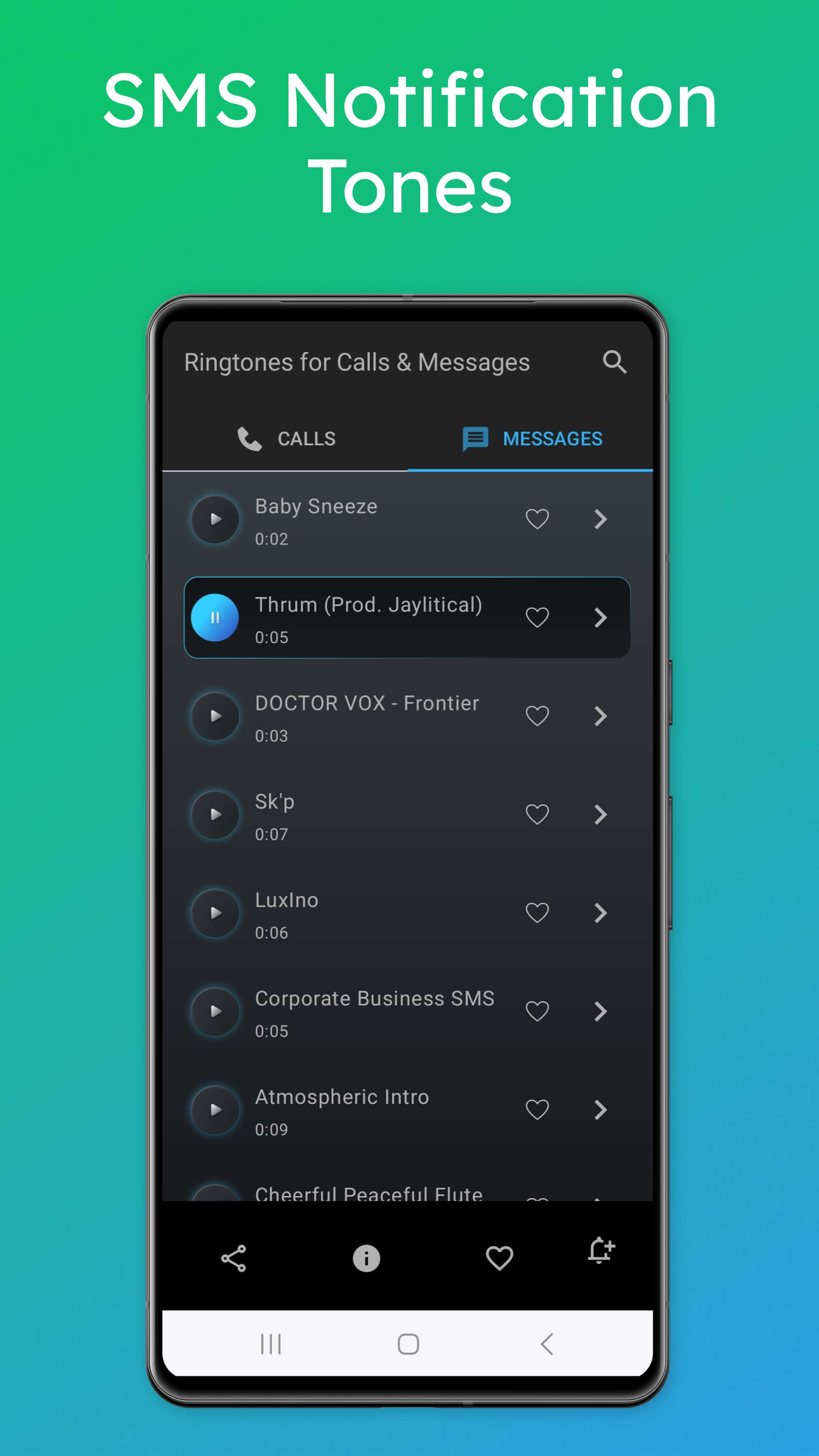 اسکرین شات 3 برنامه Ringtones for Calls & Messages