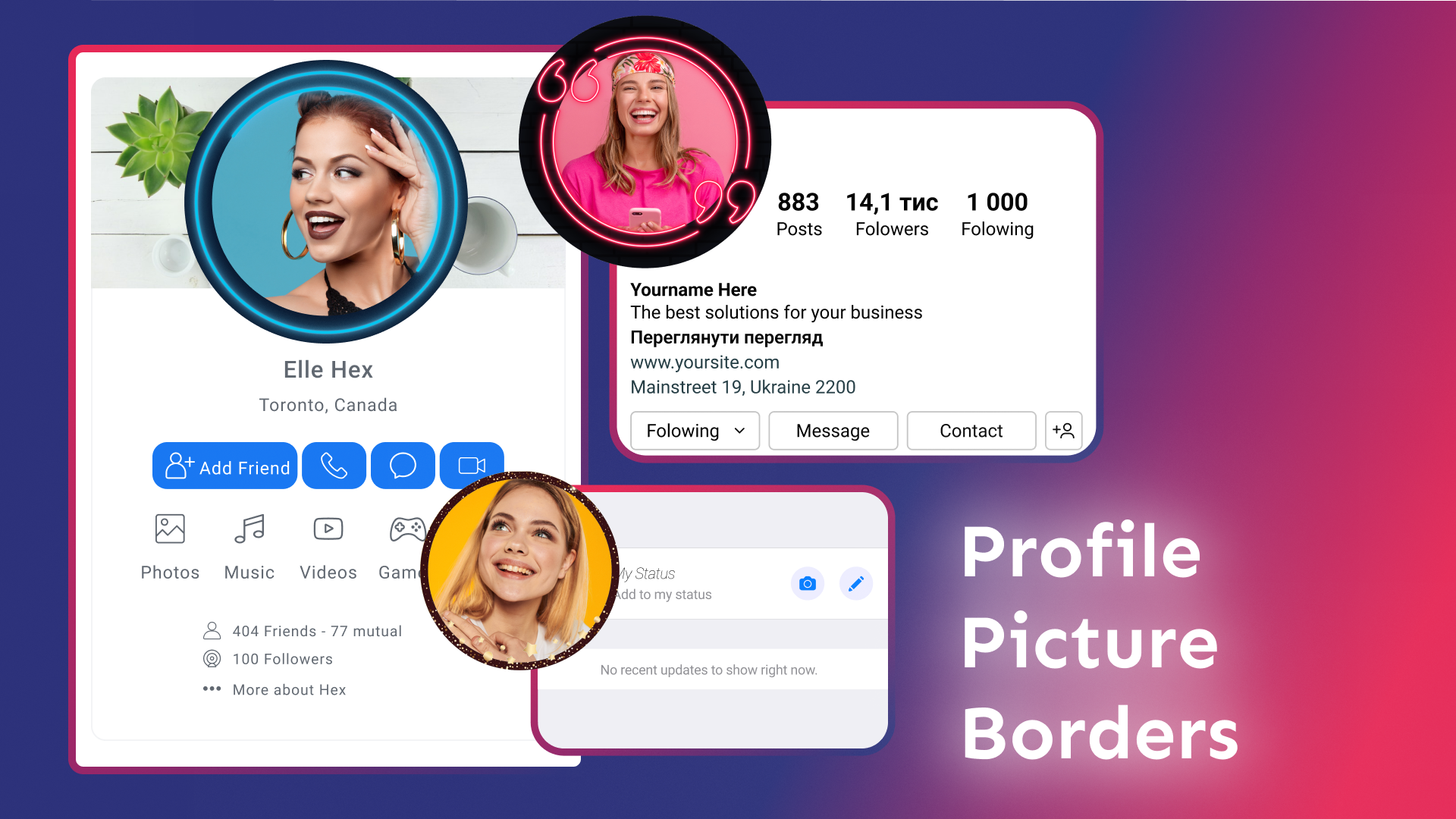 اسکرین شات 1 برنامه Profile Picture Border Frame