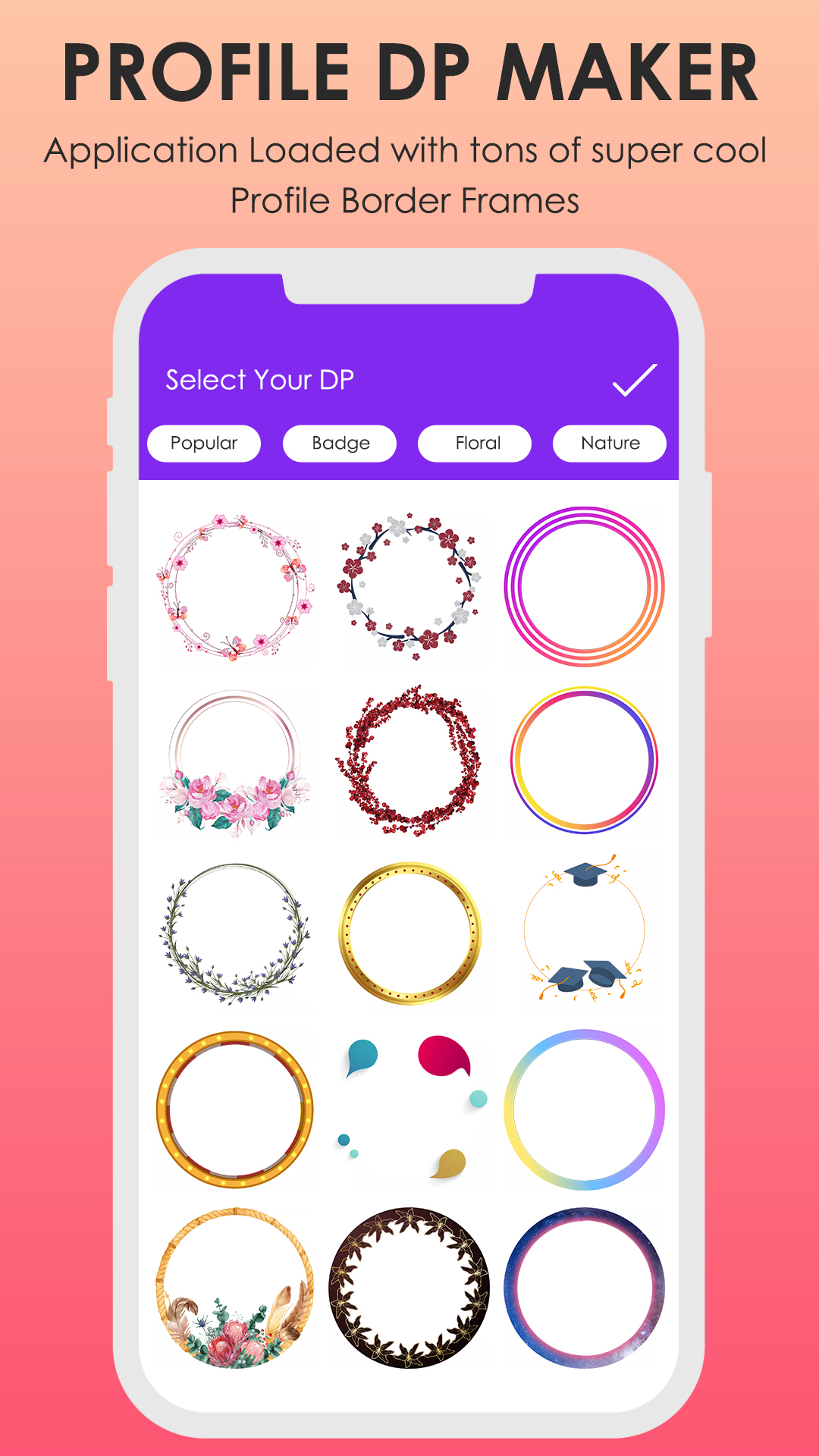 اسکرین شات 2 برنامه Profile Picture Border Frame