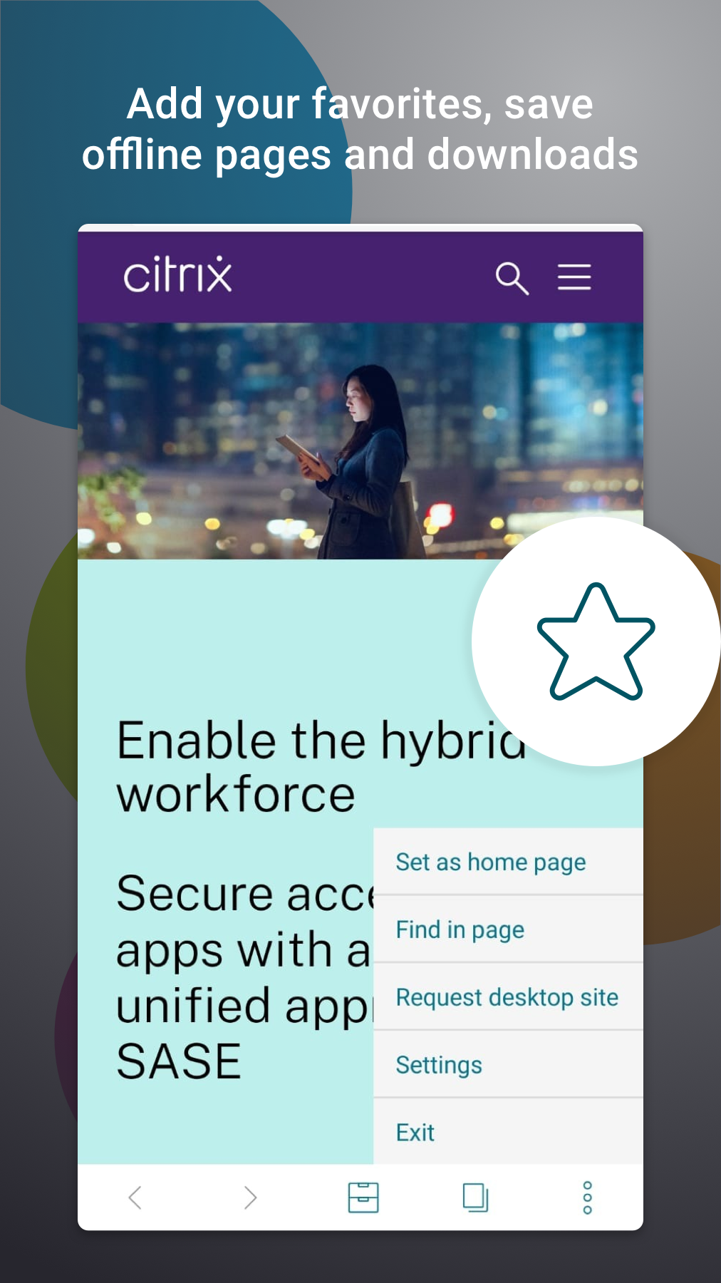 اسکرین شات 2 برنامه Citrix Secure Web