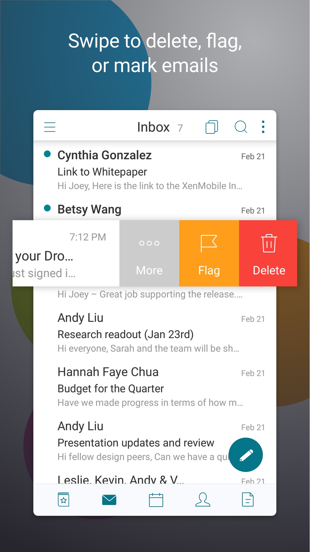 اسکرین شات 1 برنامه Citrix Secure Mail