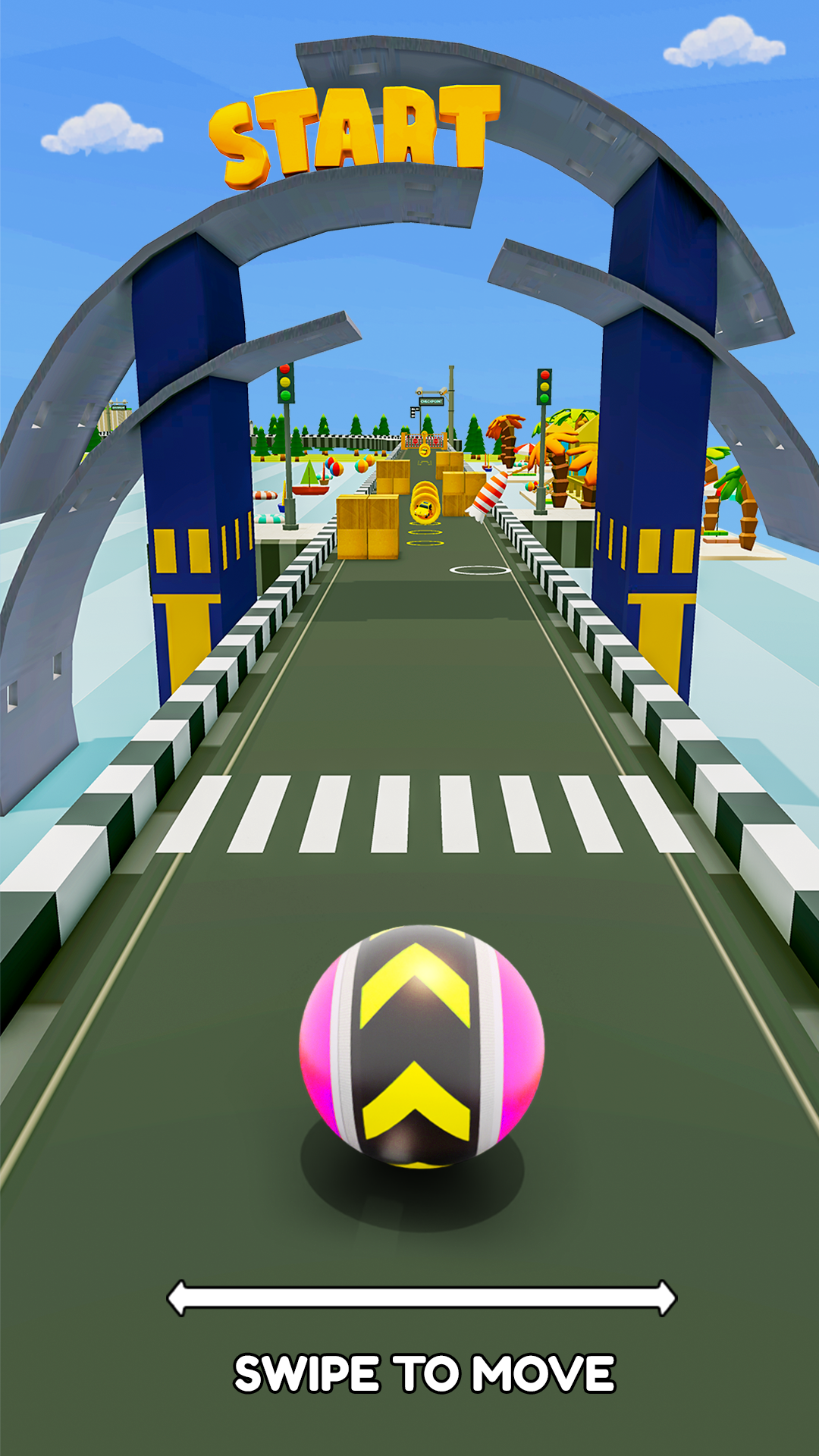 اسکرین شات 1 بازی City Ball Run Game: Ball Games