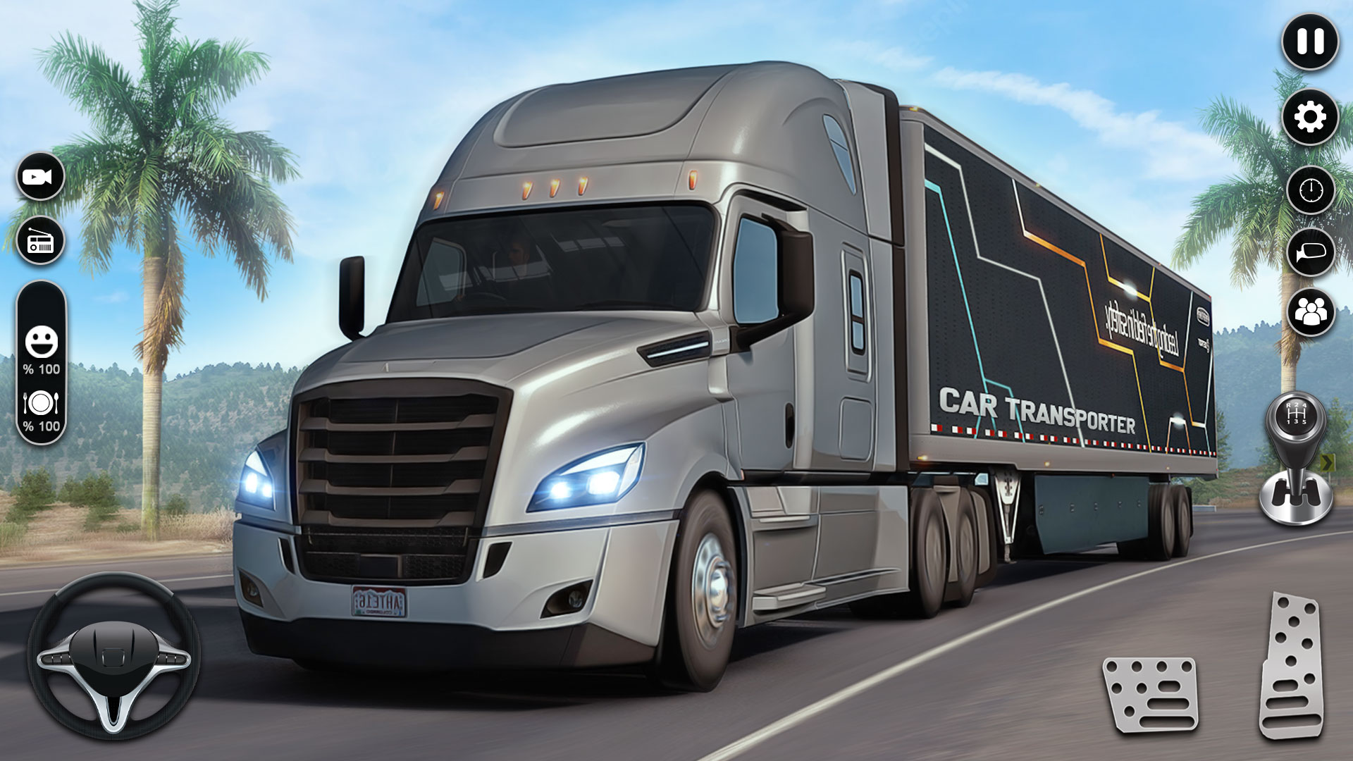 اسکرین شات 1 بازی US Car Transport Truck Games