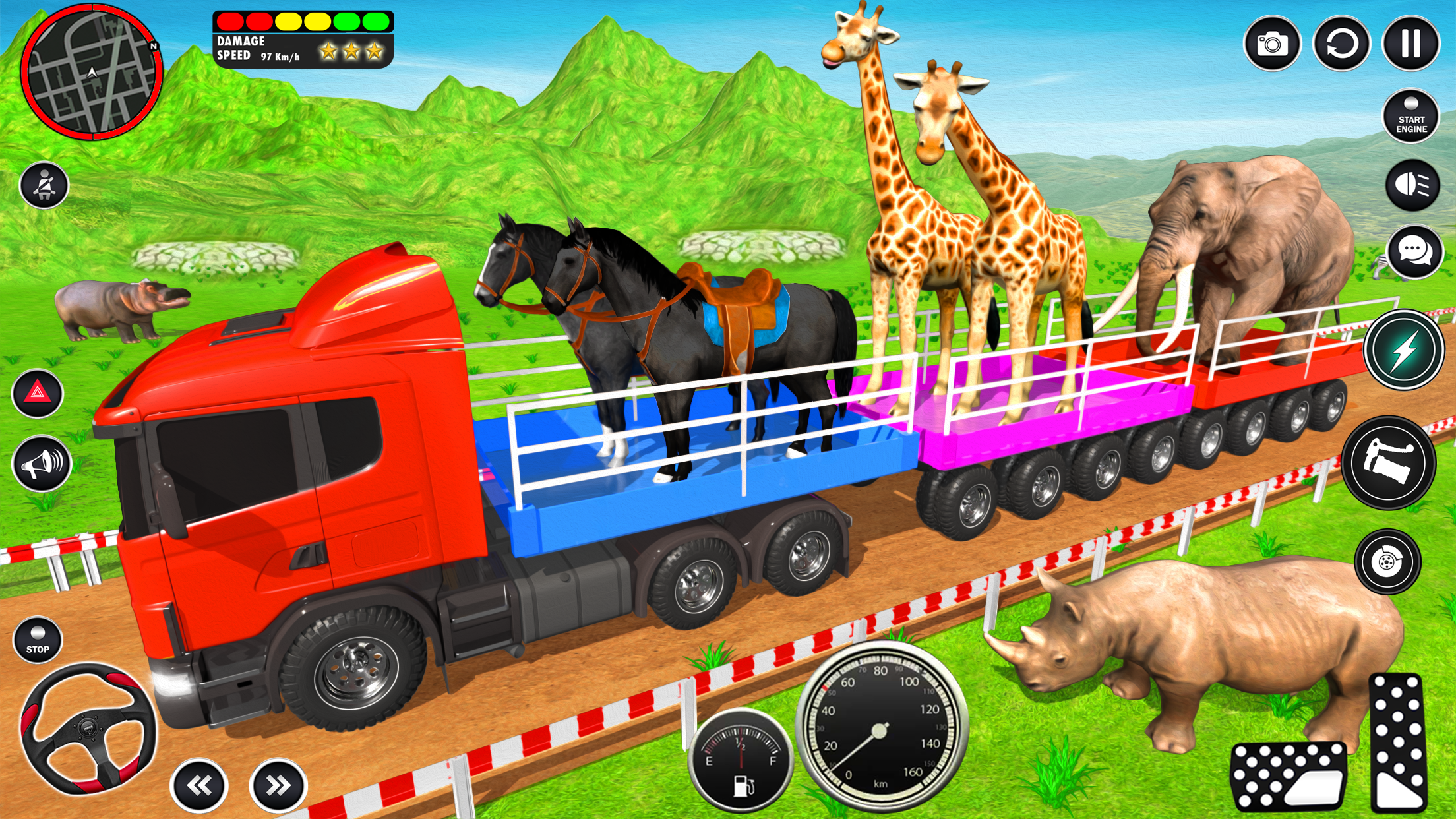 اسکرین شات 8 برنامه Animal Transport Truck Game 3D
