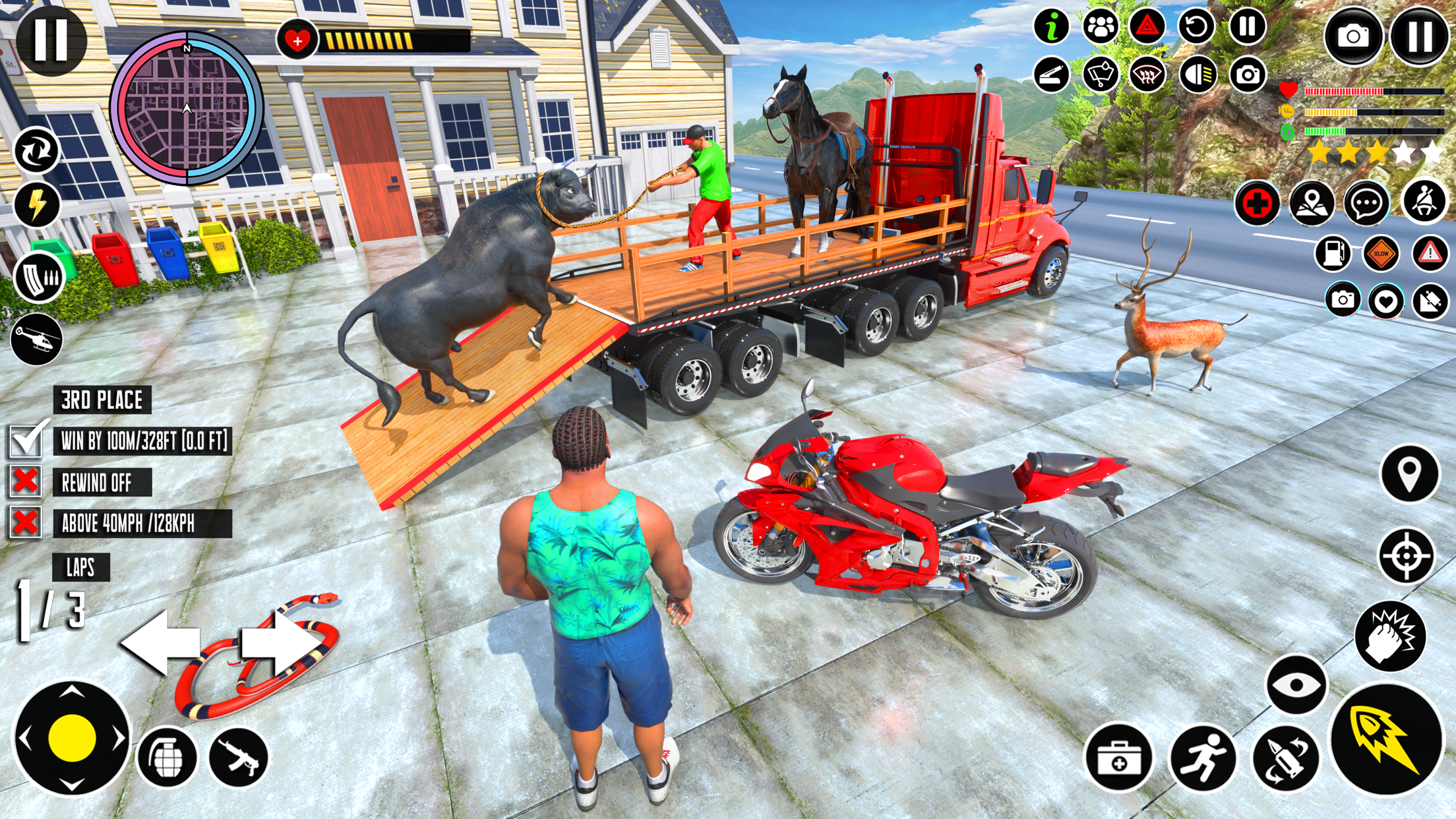 اسکرین شات 1 برنامه Animal Transport Truck Game 3D
