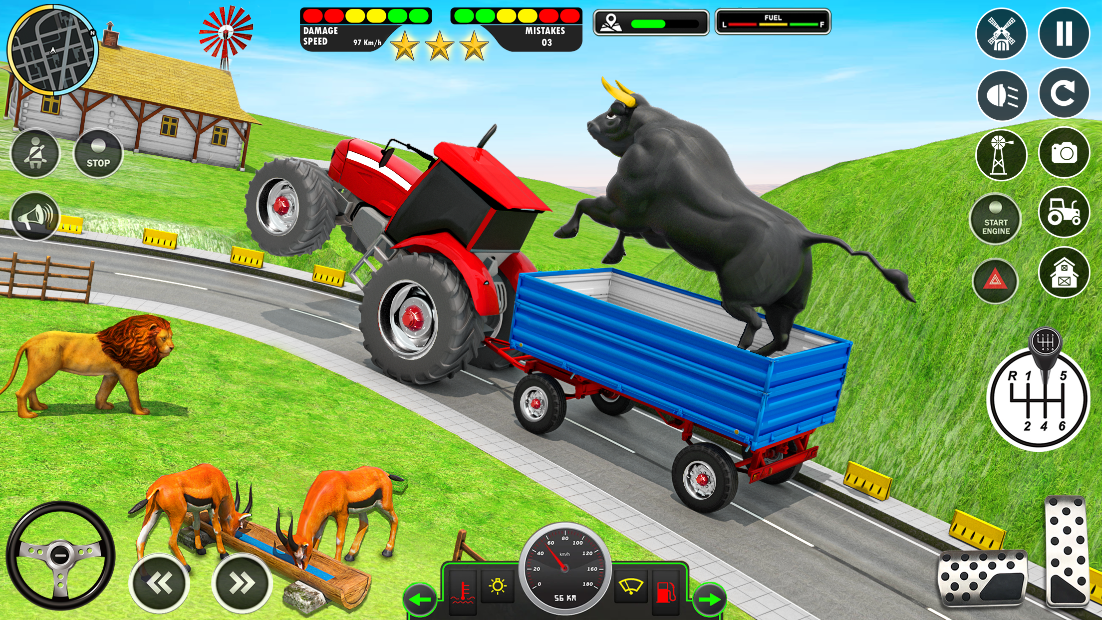 اسکرین شات 3 برنامه Animal Transport Truck Game 3D