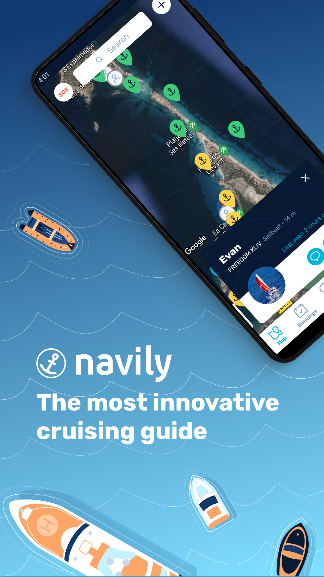 اسکرین شات 1 برنامه Navily - Your Cruising Guide