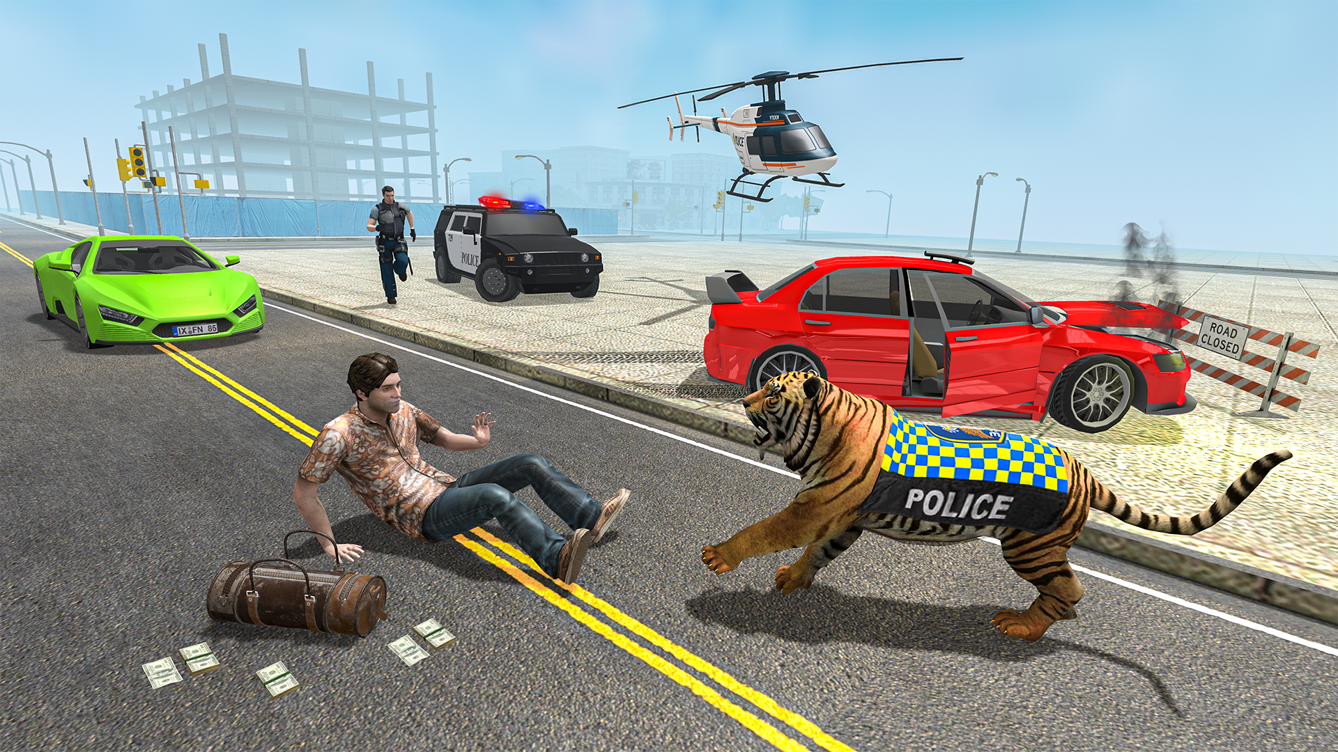 اسکرین شات 4 برنامه Police Tiger Game City Crime