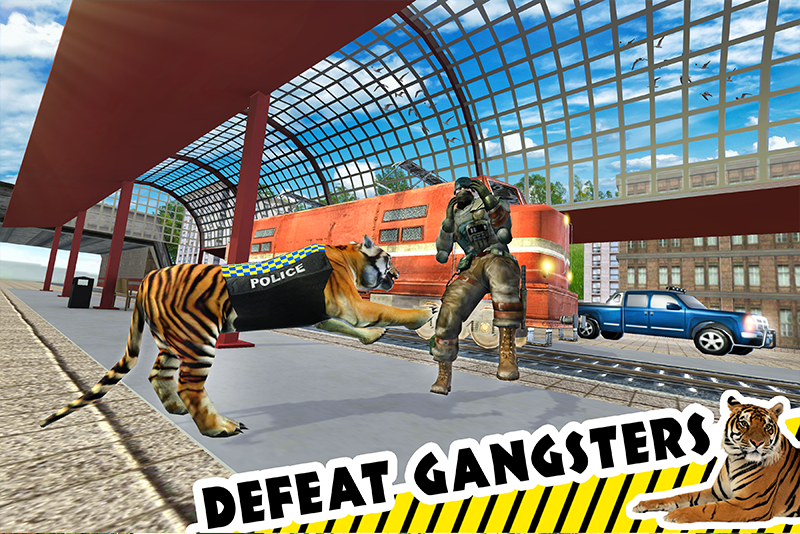 اسکرین شات 2 برنامه Police Tiger Game City Crime