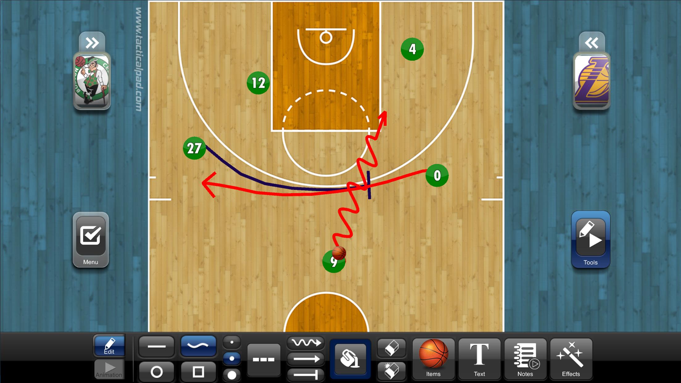 اسکرین شات 4 برنامه TacticalPad Basketball