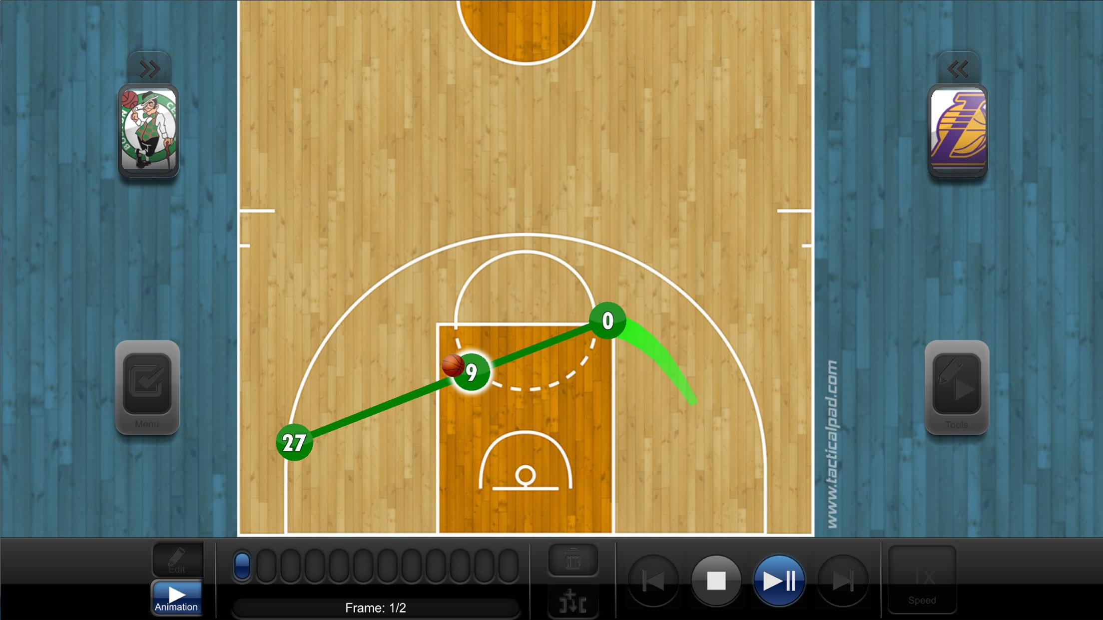 اسکرین شات 2 برنامه TacticalPad Basketball