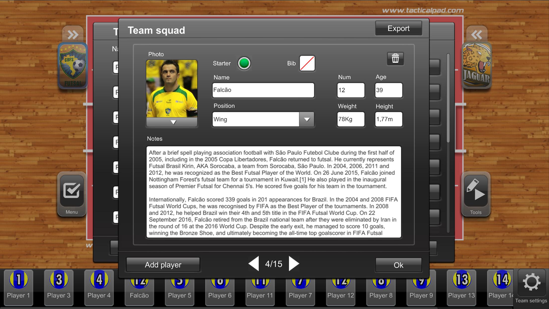 اسکرین شات 6 برنامه TacticalPad Futsal & Handball