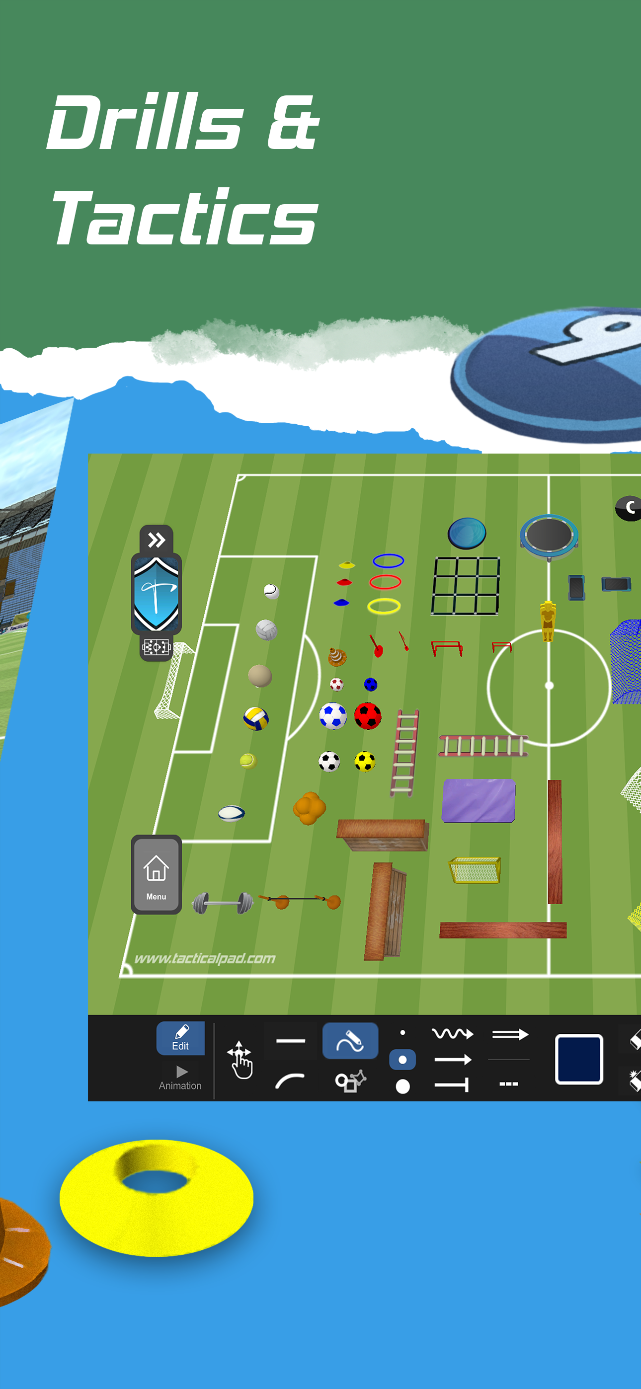 اسکرین شات برنامه TacticalPad Coach's Whiteboard 3