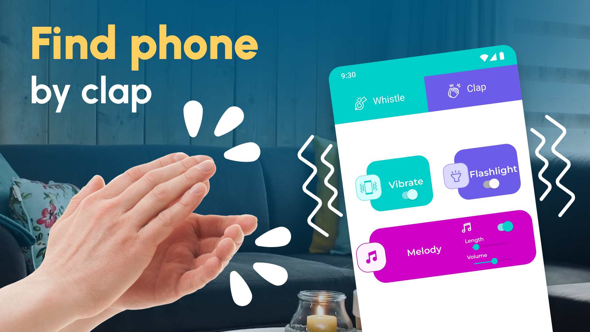 اسکرین شات 6 برنامه Clap to Find My Phone: Whistle