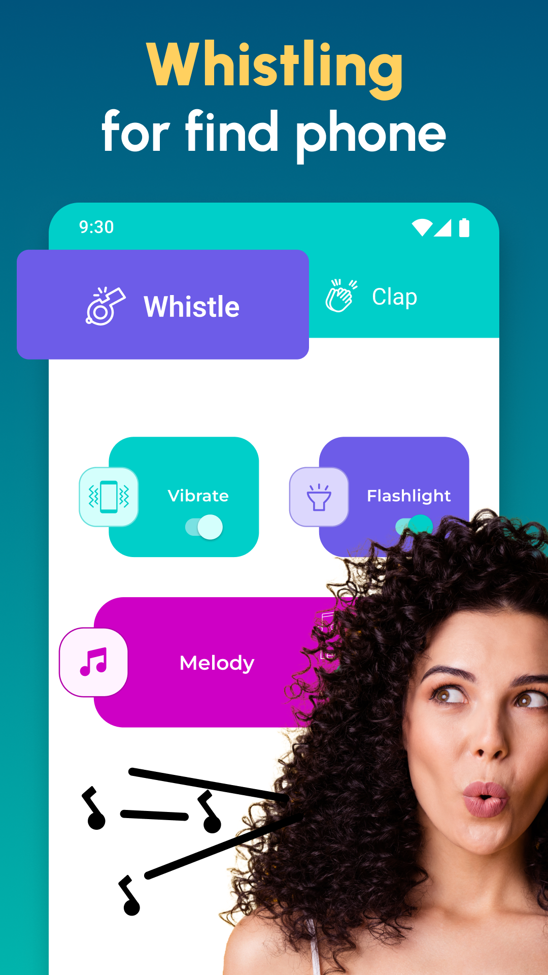 اسکرین شات 3 برنامه Clap to Find My Phone: Whistle