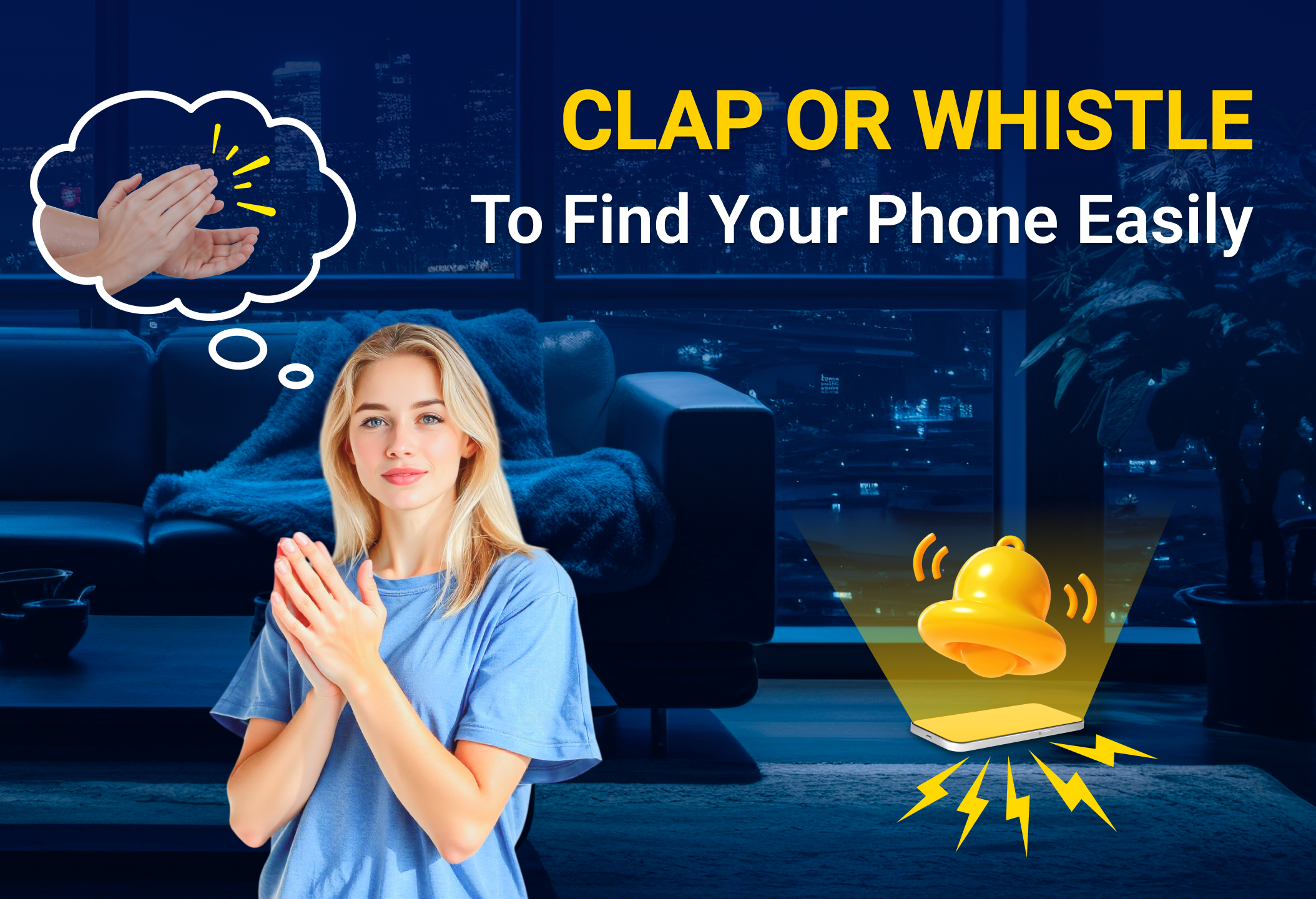 اسکرین شات 1 برنامه Find Your Phone by Clapping