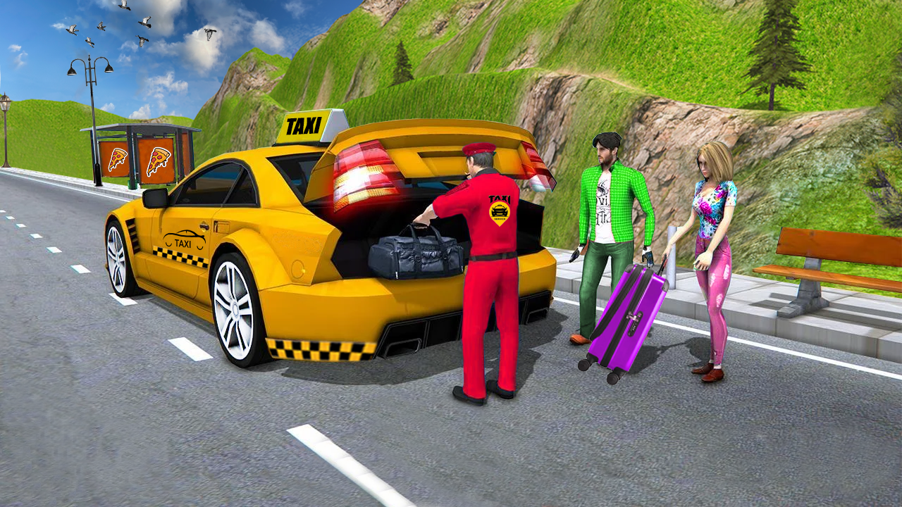 اسکرین شات 4 بازی Taxi Games Driving Car Game 3D