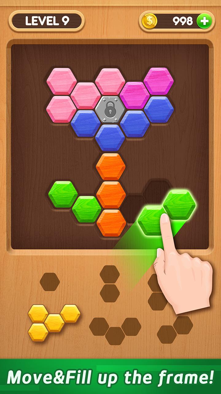 اسکرین شات 1 بازی Wood Block Puzzle - Hexa