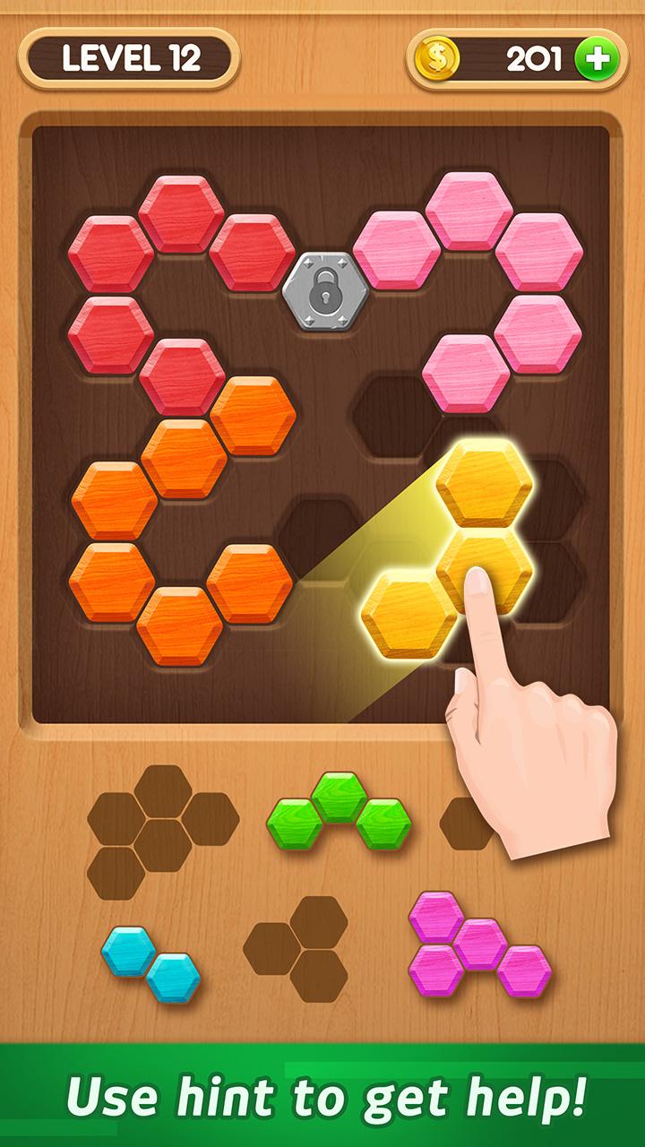 اسکرین شات 3 بازی Wood Block Puzzle - Hexa
