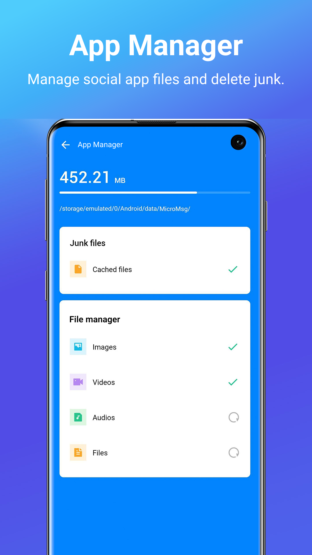 اسکرین شات 3 برنامه ONE TOOLKIT: Delete Junk Files