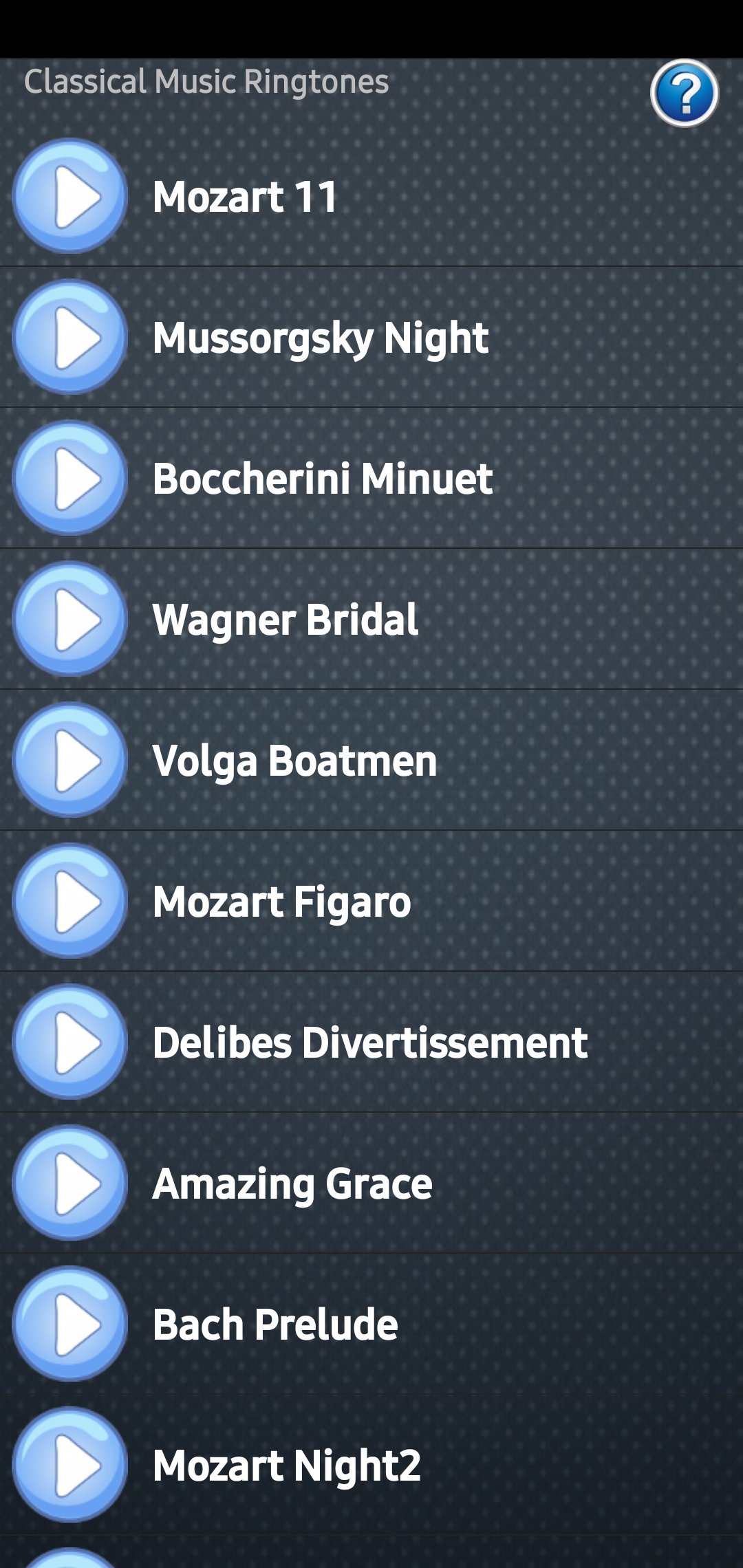 اسکرین شات 6 برنامه Classical Music Ringtones