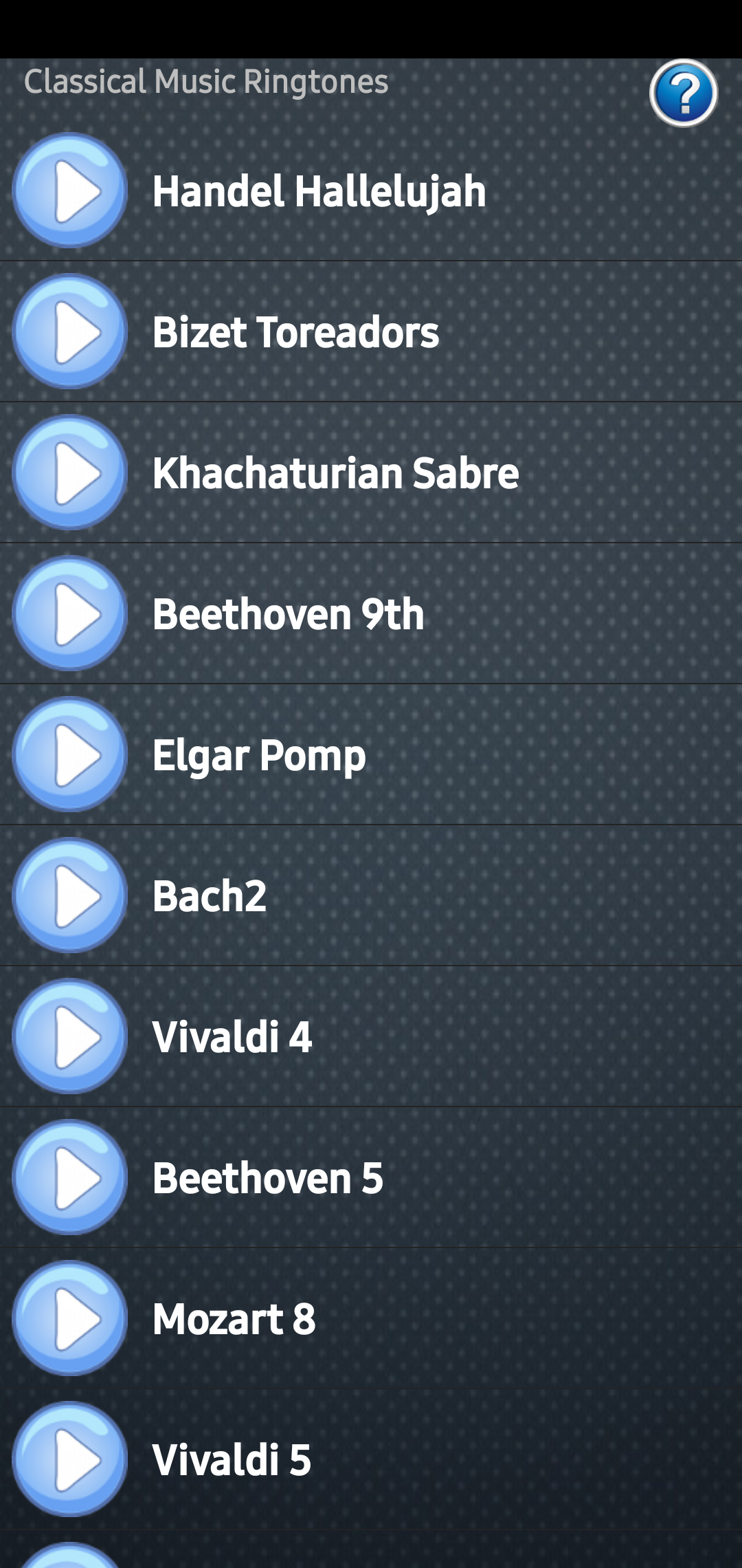 اسکرین شات 4 برنامه Classical Music Ringtones