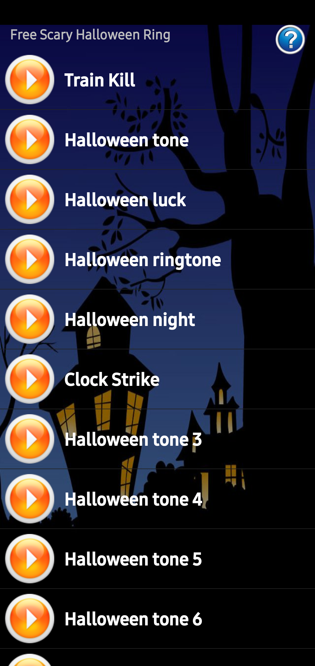 اسکرین شات 4 برنامه Scary Halloween Ringtones