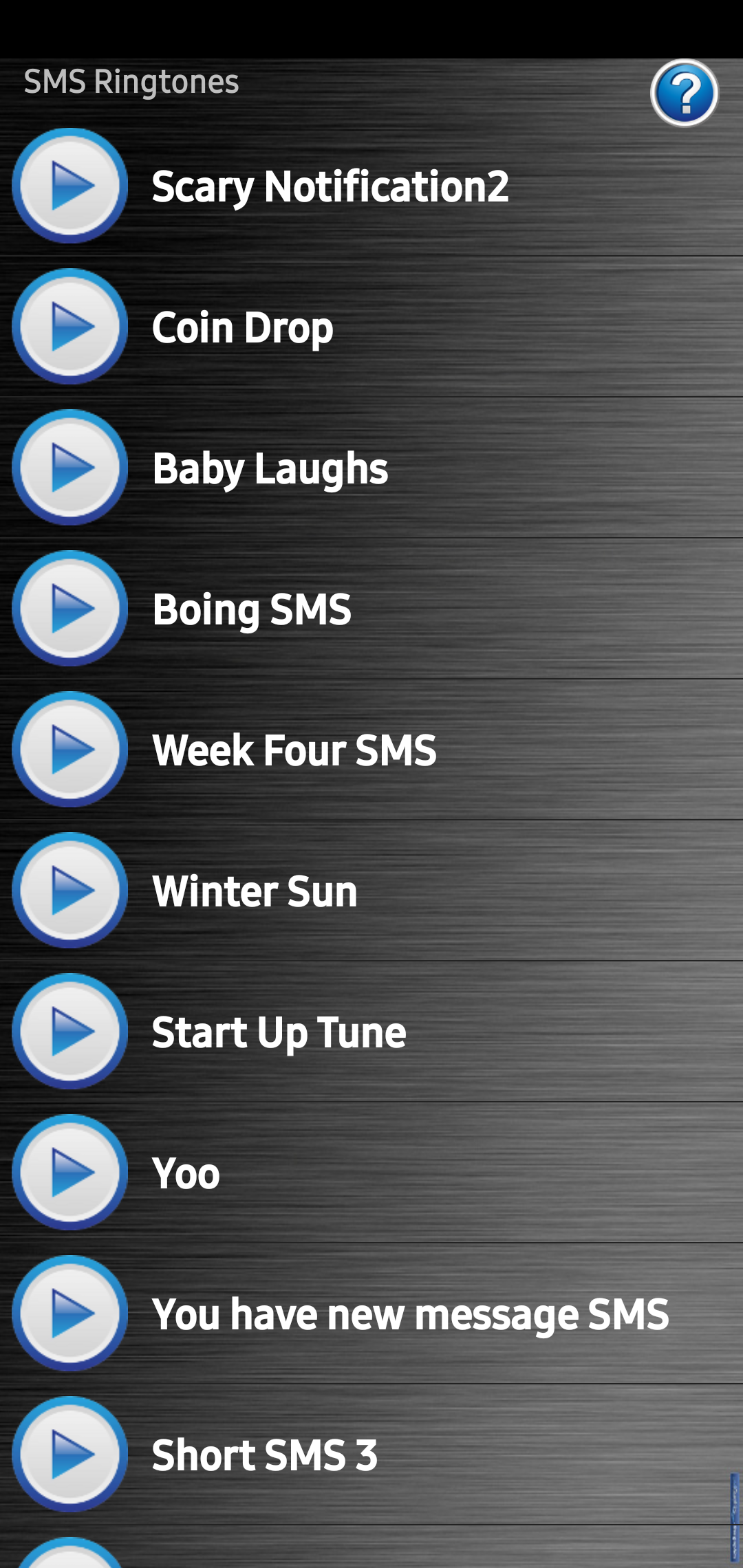اسکرین شات 8 برنامه SMS Ringtones