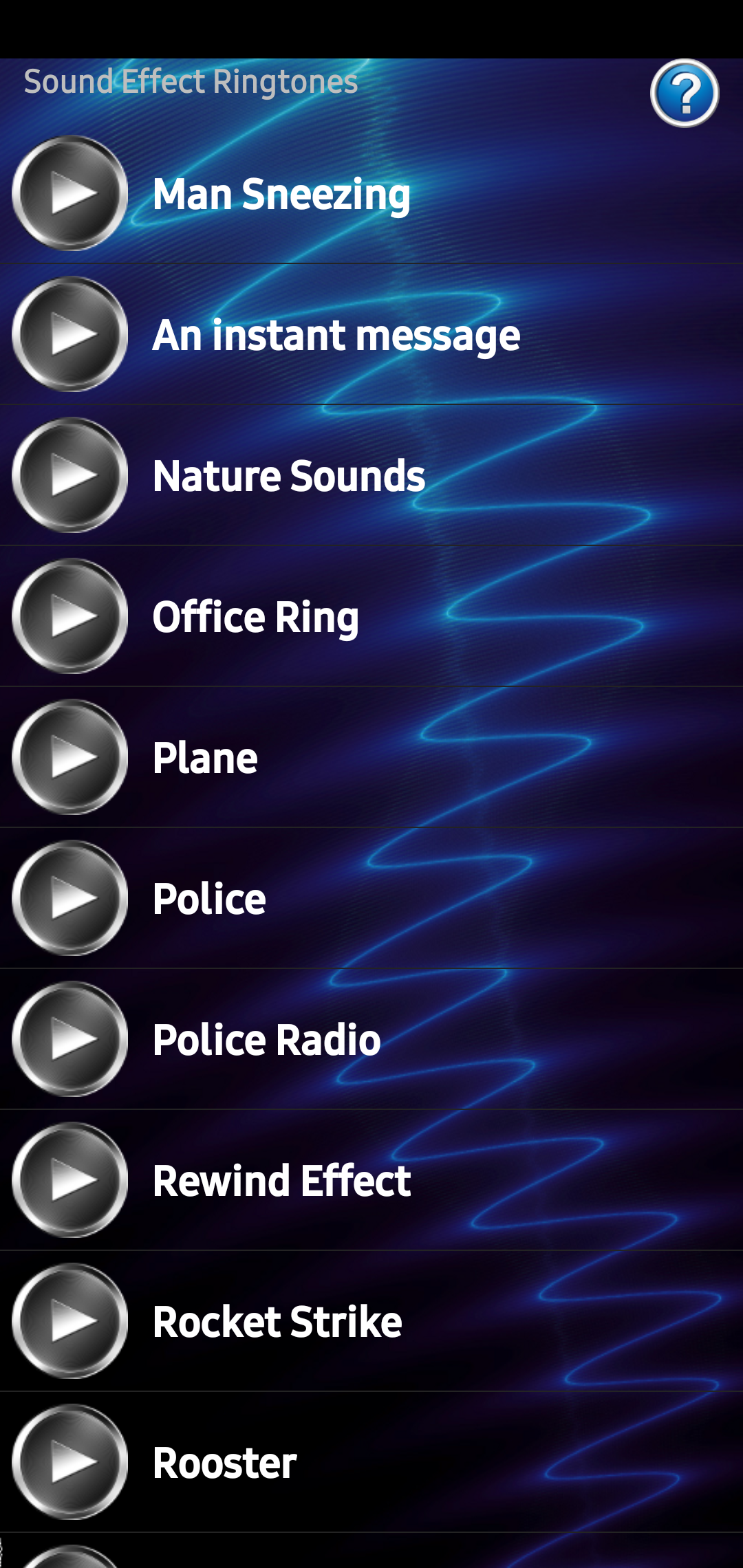 اسکرین شات 7 برنامه Sound Effects Ringtones