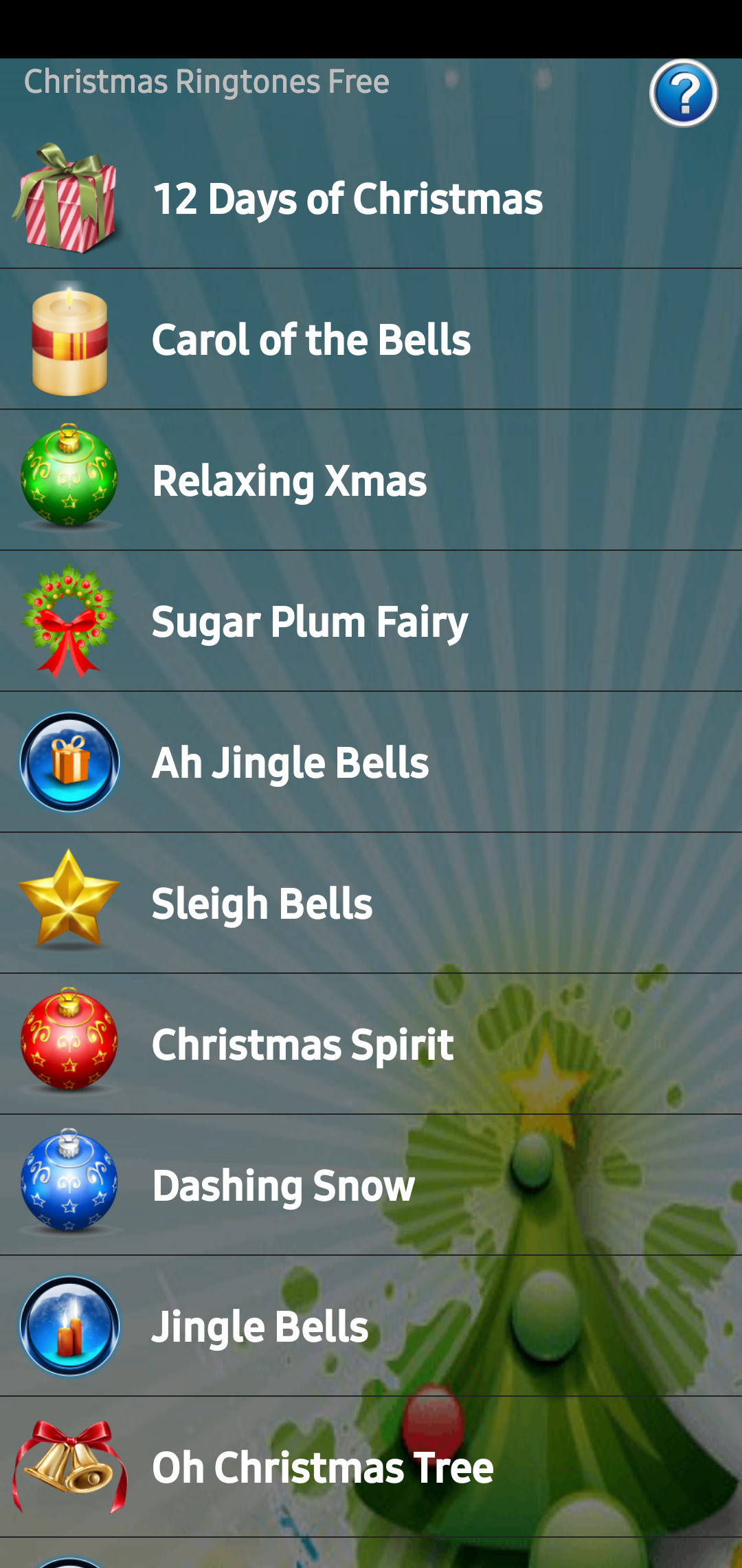 اسکرین شات 1 برنامه Christmas Ringtones