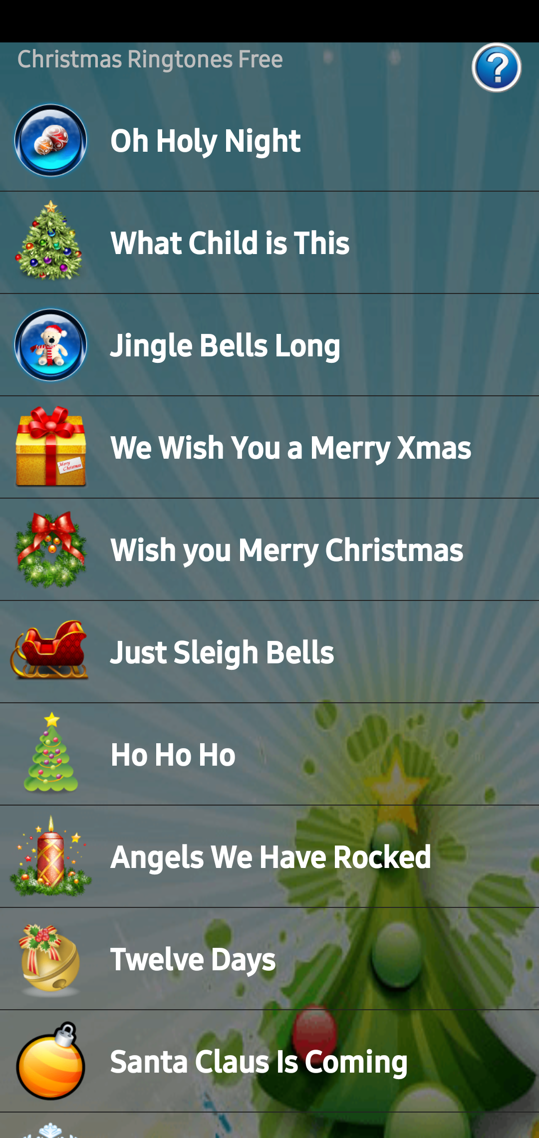 اسکرین شات 4 برنامه Christmas Ringtones