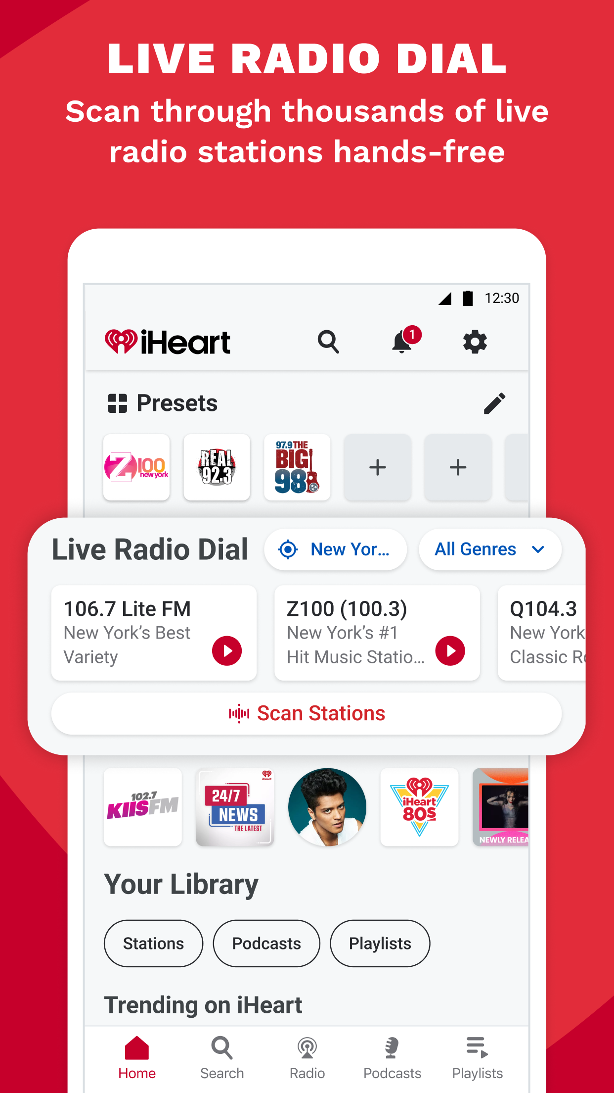 اسکرین شات 4 برنامه iHeart: Music, Radio, Podcasts