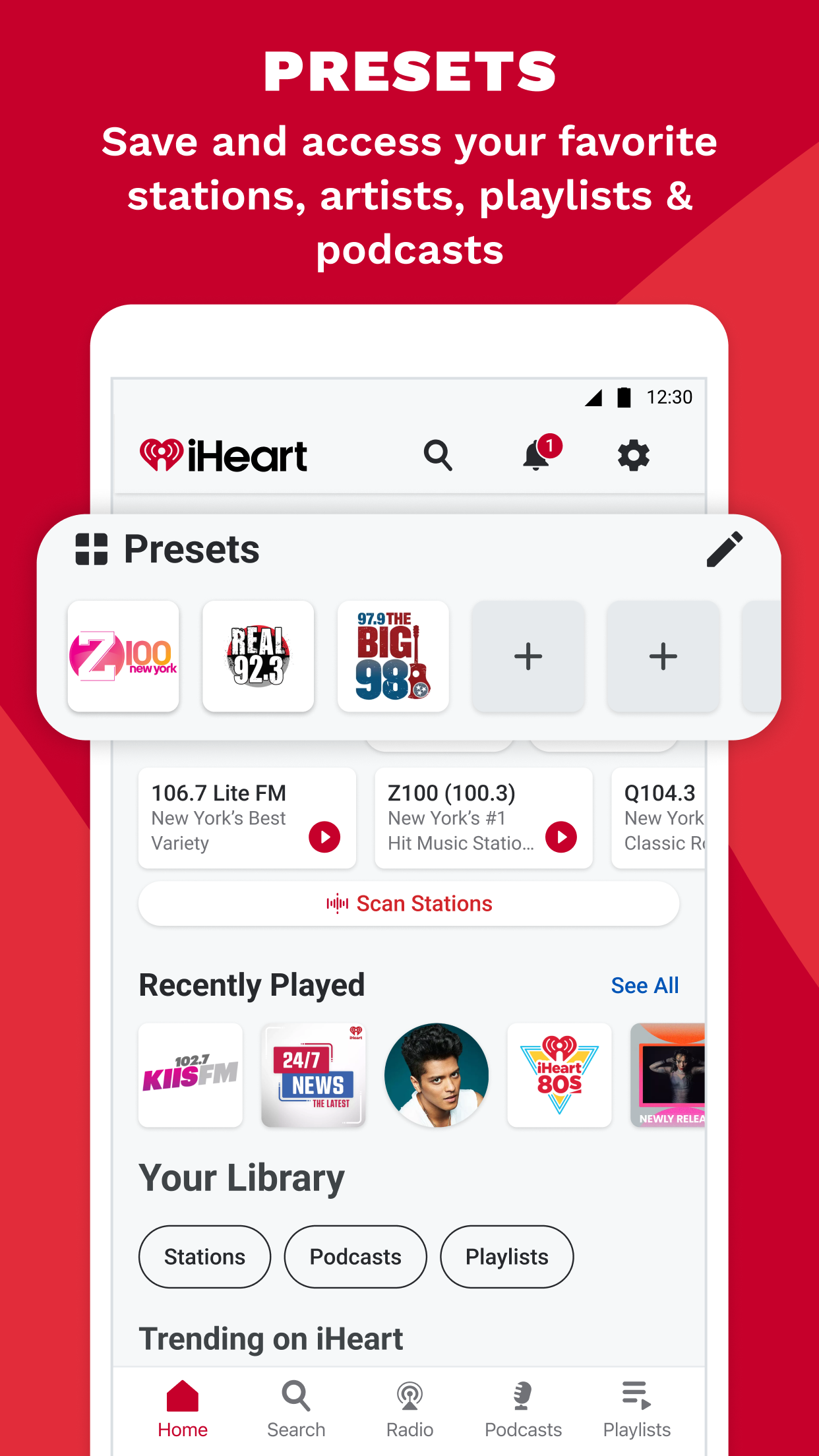 اسکرین شات 3 برنامه iHeart: Music, Radio, Podcasts