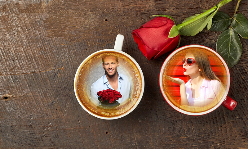 اسکرین شات 2 برنامه Coffee Cup Dual Photo Frame