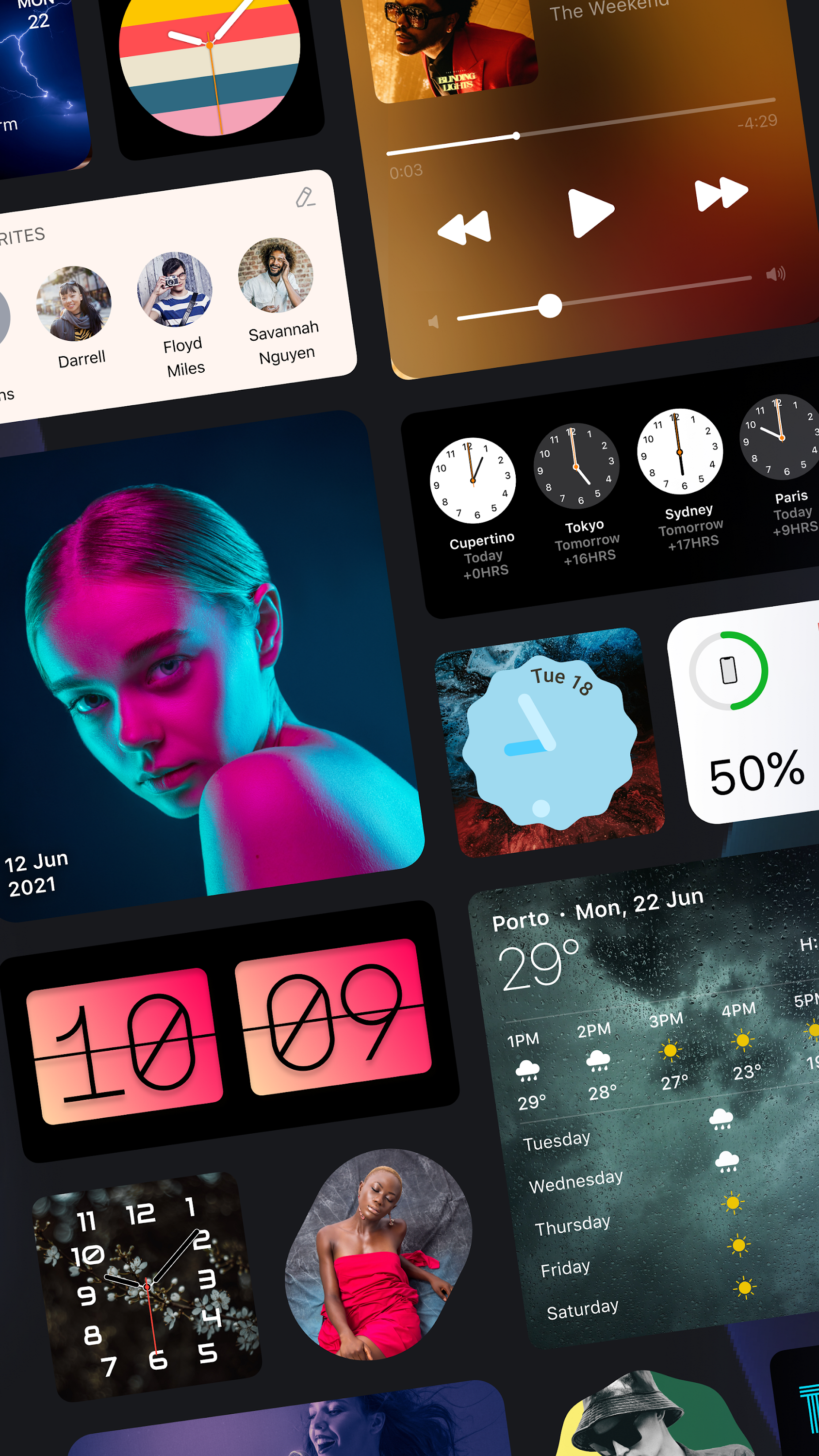 اسکرین شات 1 برنامه Widget OS 18: Live Wallpaper