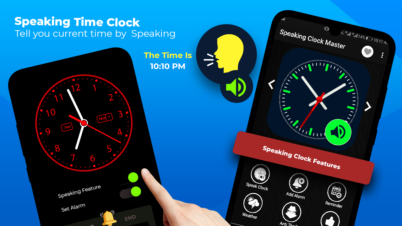 اسکرین شات 4 برنامه Speaking Clock - Hourly Chime