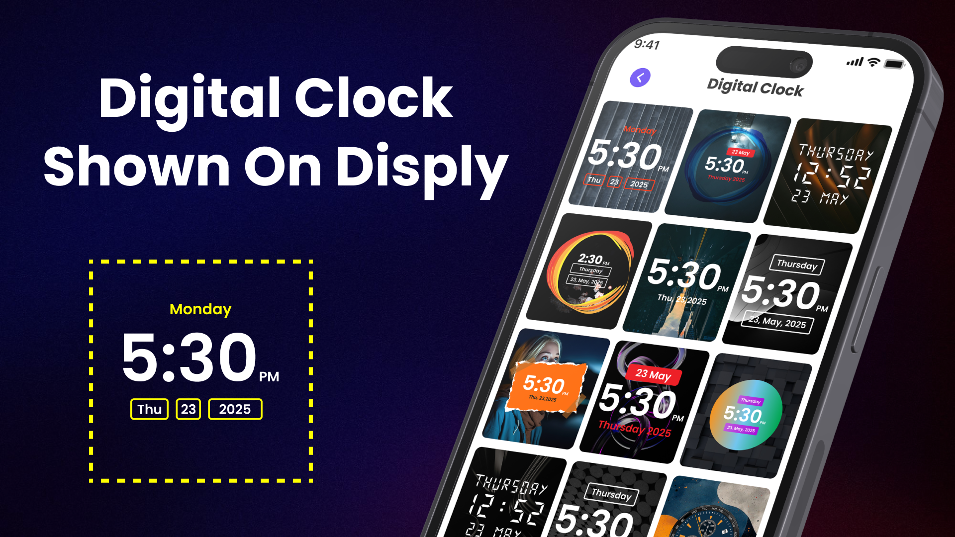 اسکرین شات 2 برنامه Neon Digital Clock Wallpaper