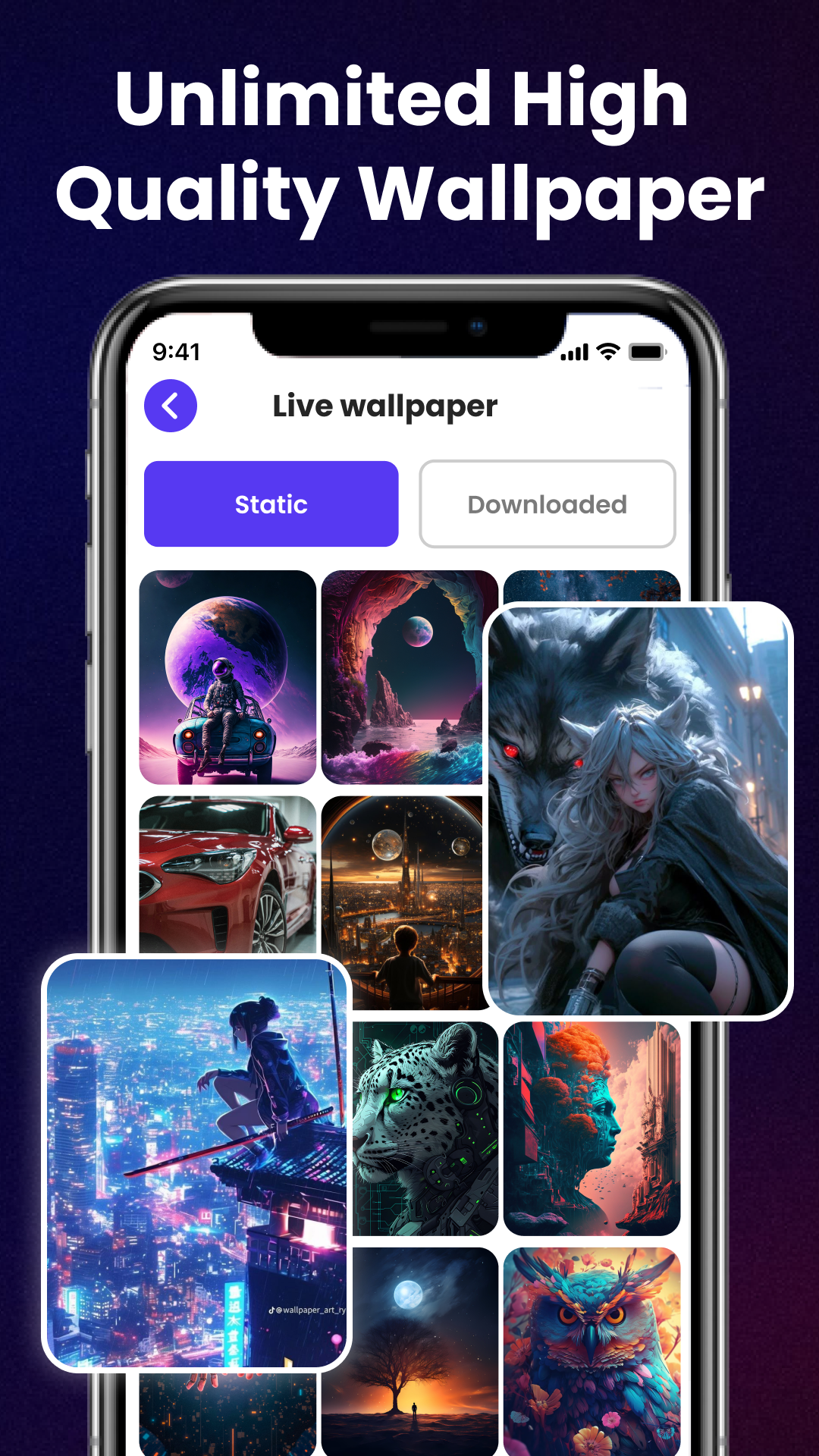 اسکرین شات 6 برنامه Neon Digital Clock Wallpaper