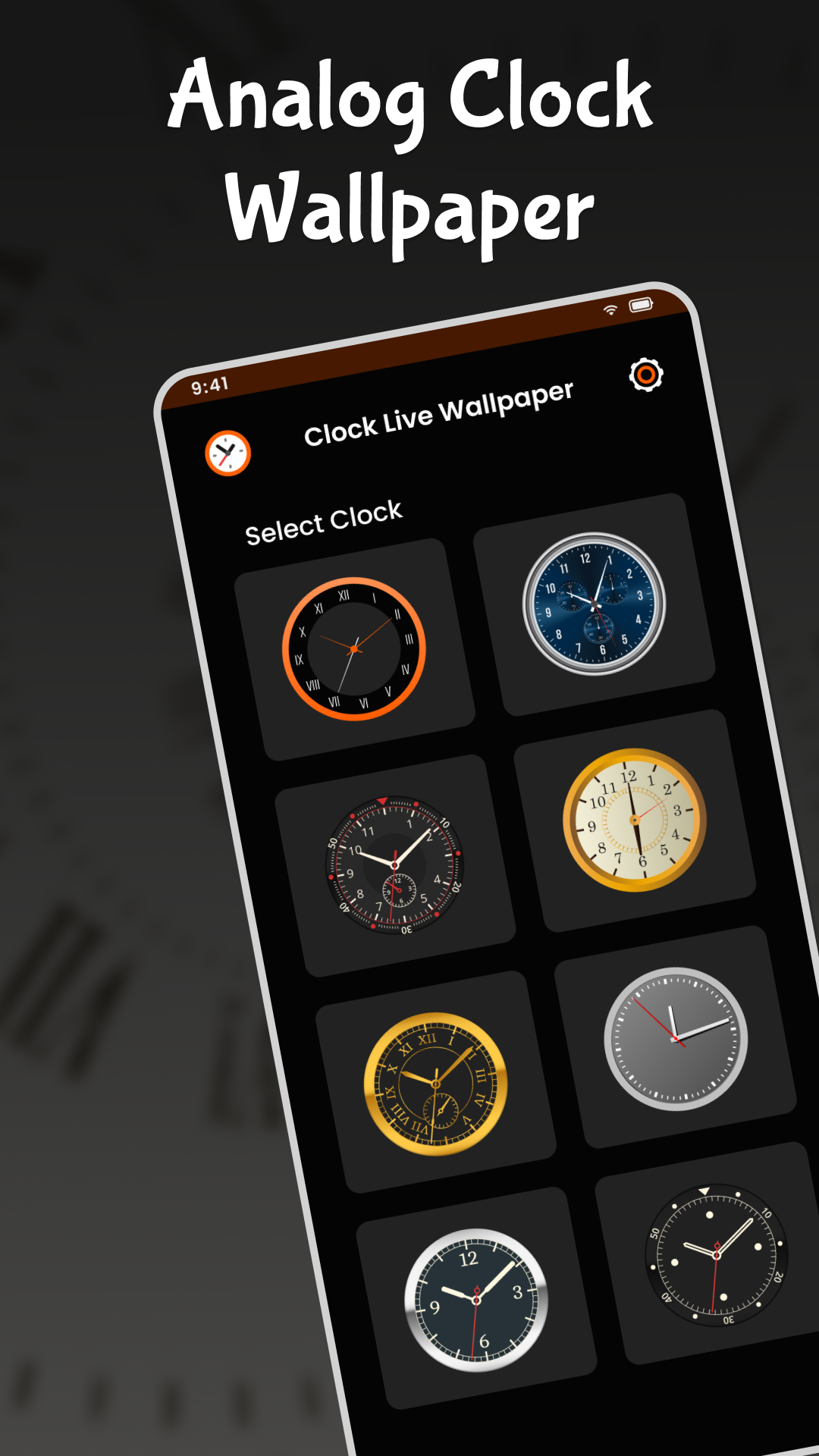 اسکرین شات 1 برنامه Analog Clock Wallpaper：3DClock