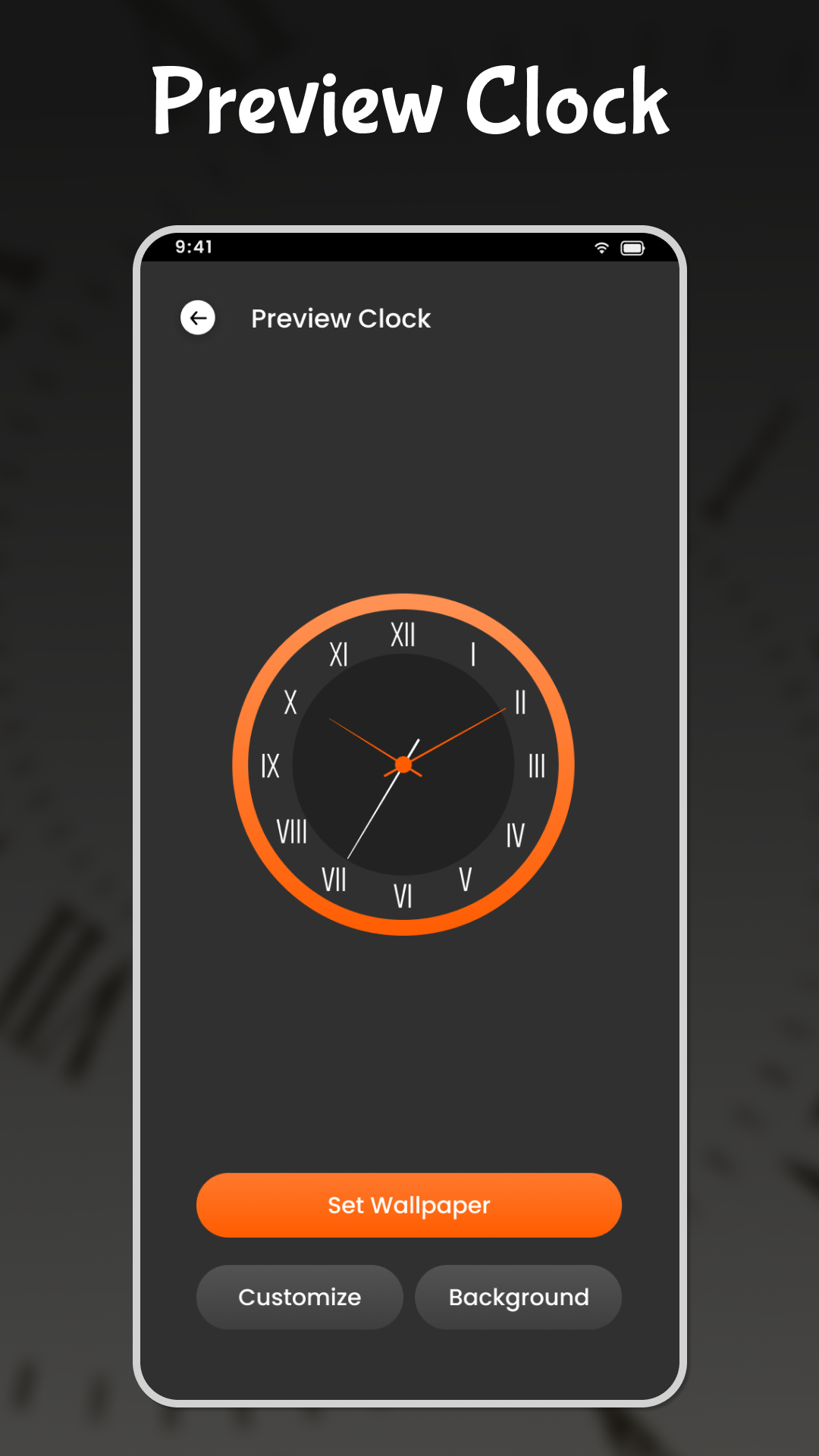 اسکرین شات 5 برنامه Analog Clock Wallpaper：3DClock