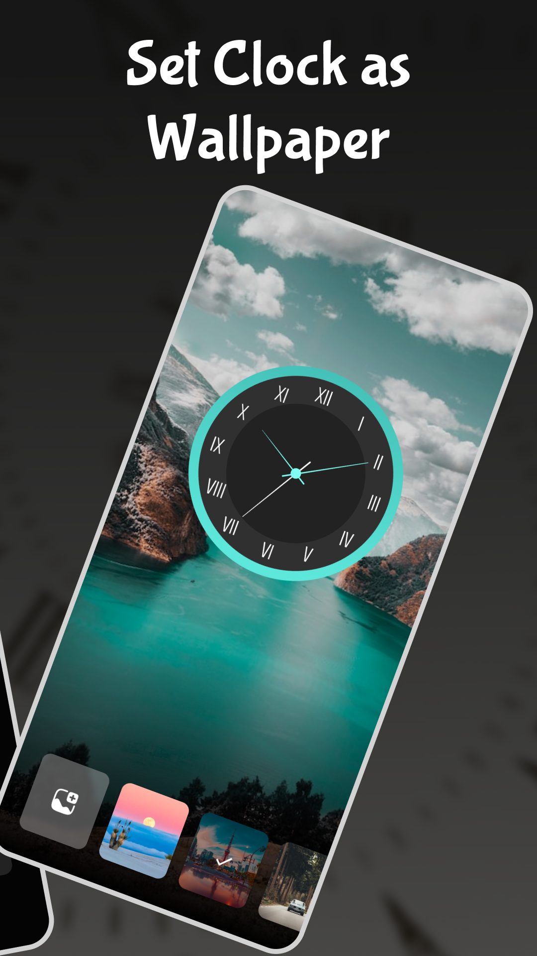 اسکرین شات 2 برنامه Analog Clock Wallpaper：3DClock