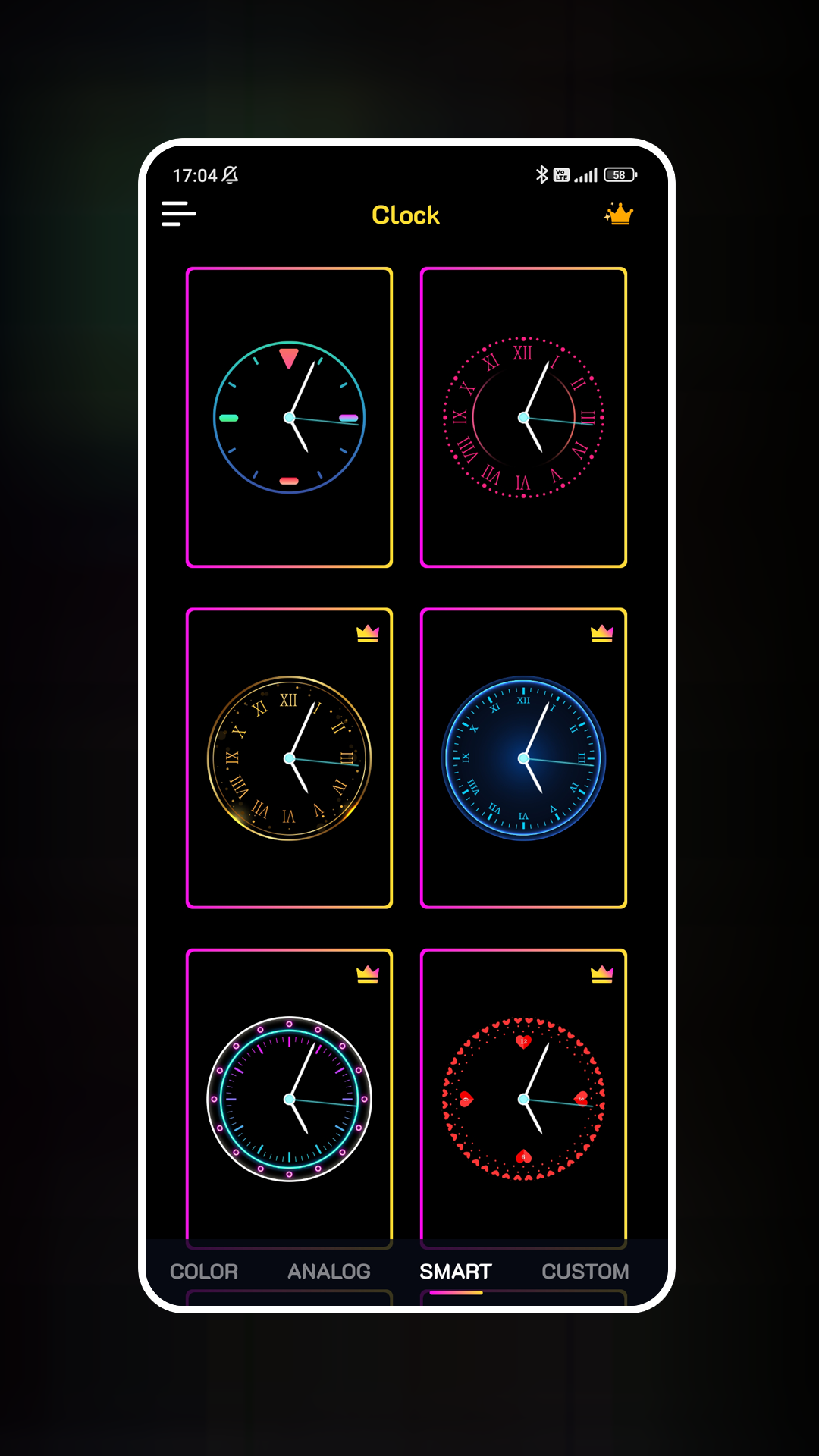 اسکرین شات 1 برنامه Neon Clock Wallpaper