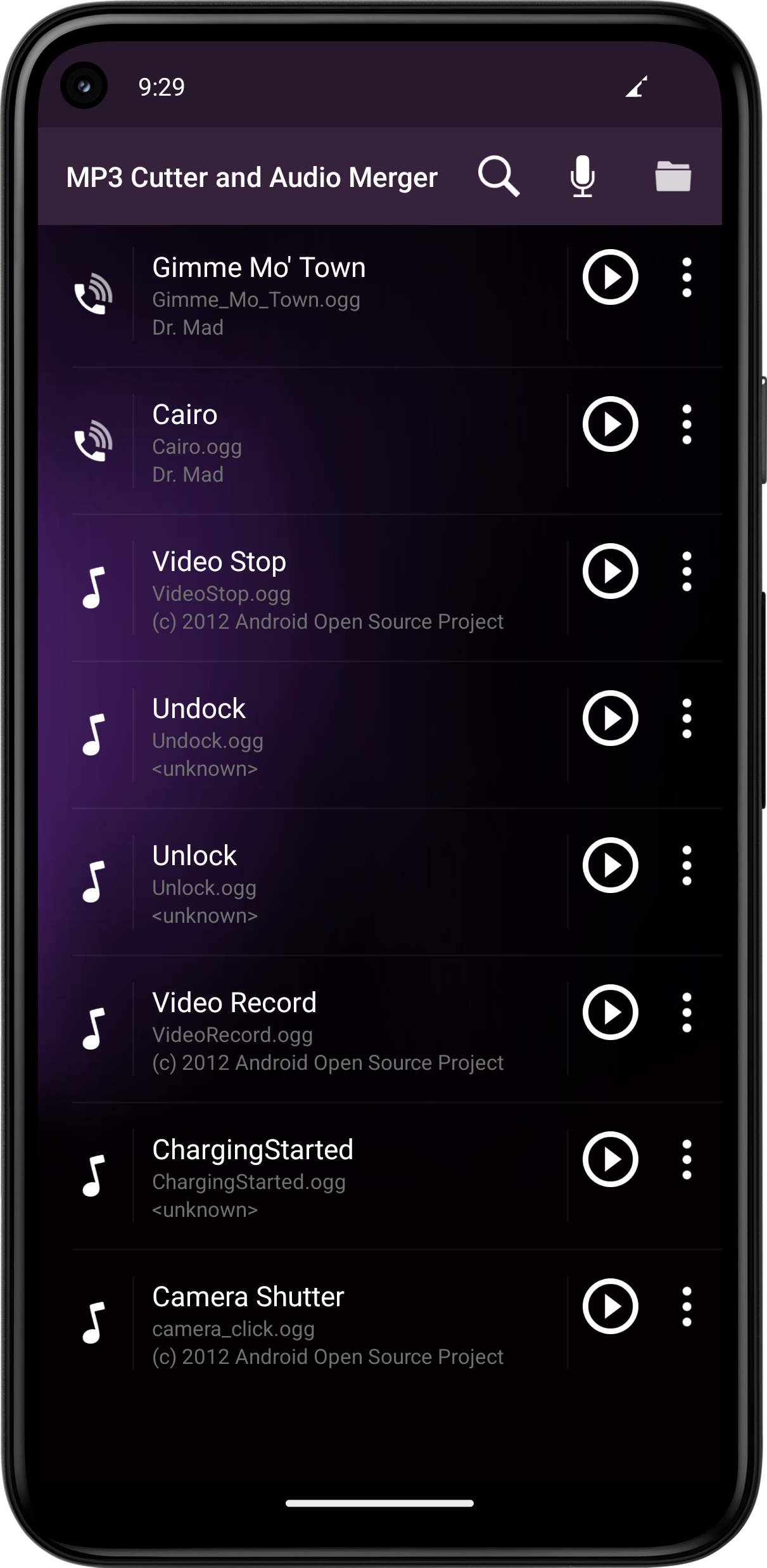 اسکرین شات 2 برنامه MP3 Cutter and Audio Merger