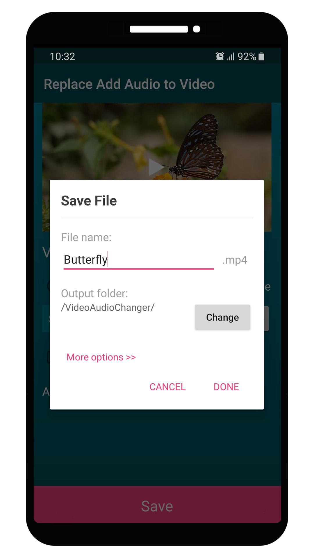 اسکرین شات 5 برنامه Replace Add Audio to Video
