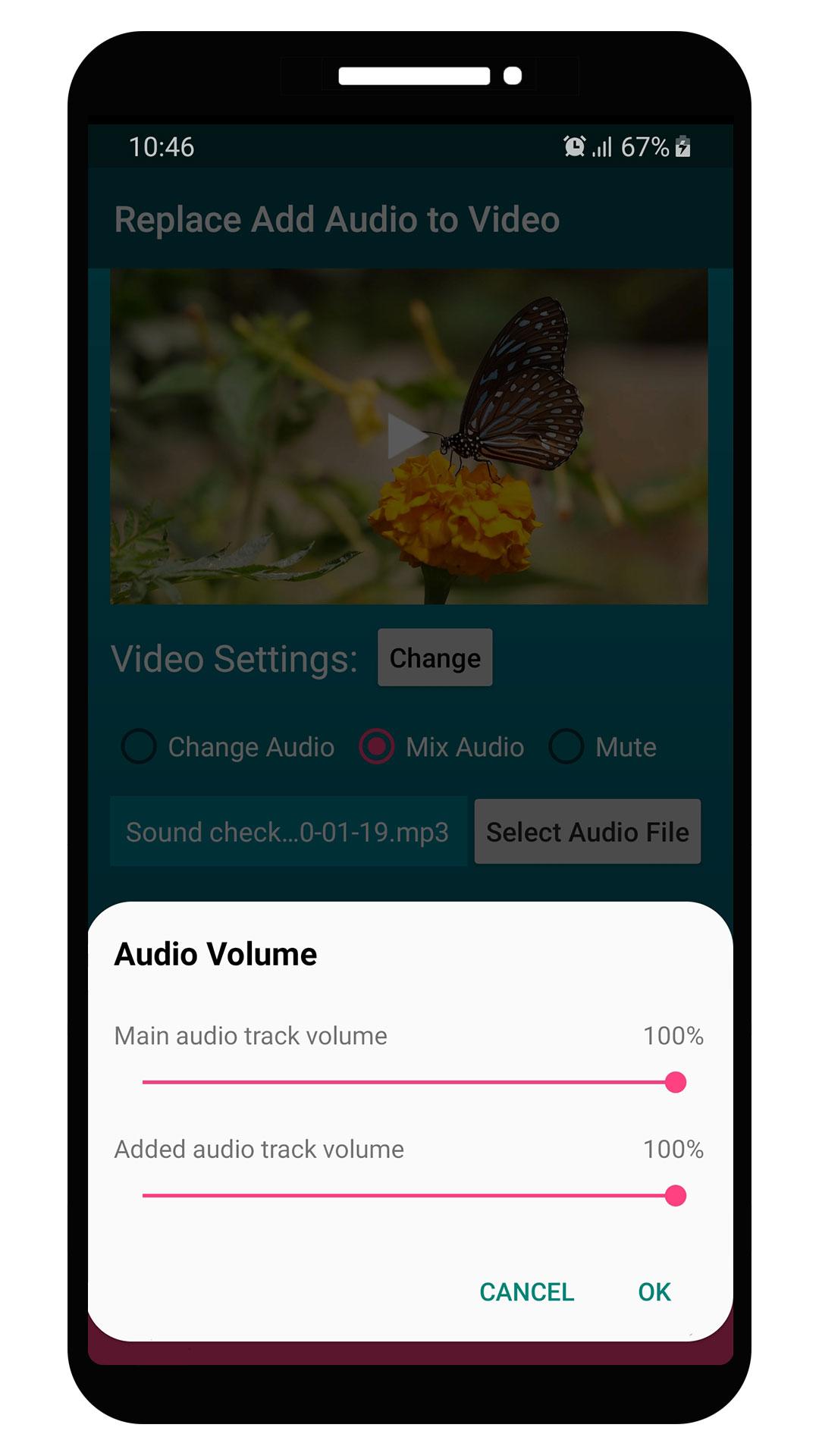 اسکرین شات 4 برنامه Replace Add Audio to Video