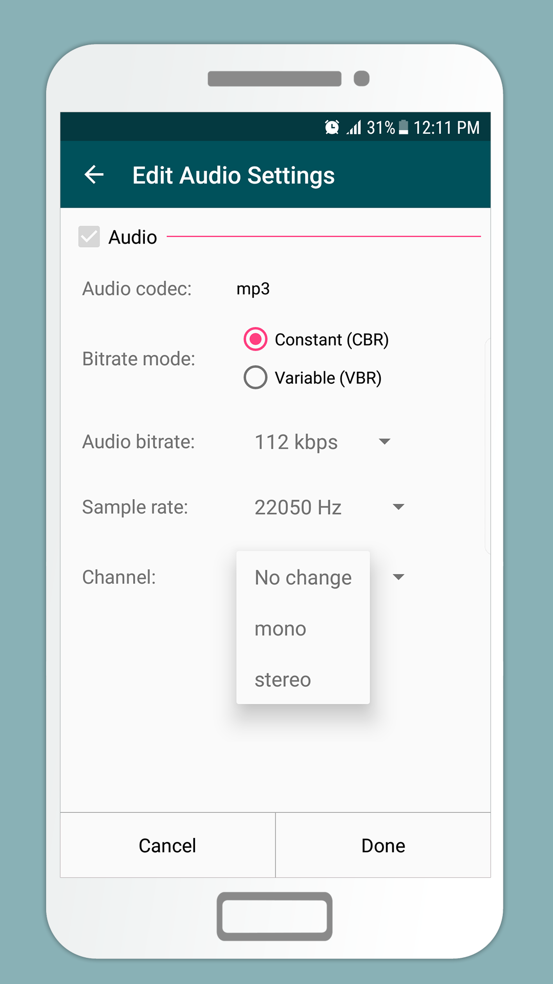 اسکرین شات 3 برنامه LiteC Video MP3 Audio Extract
