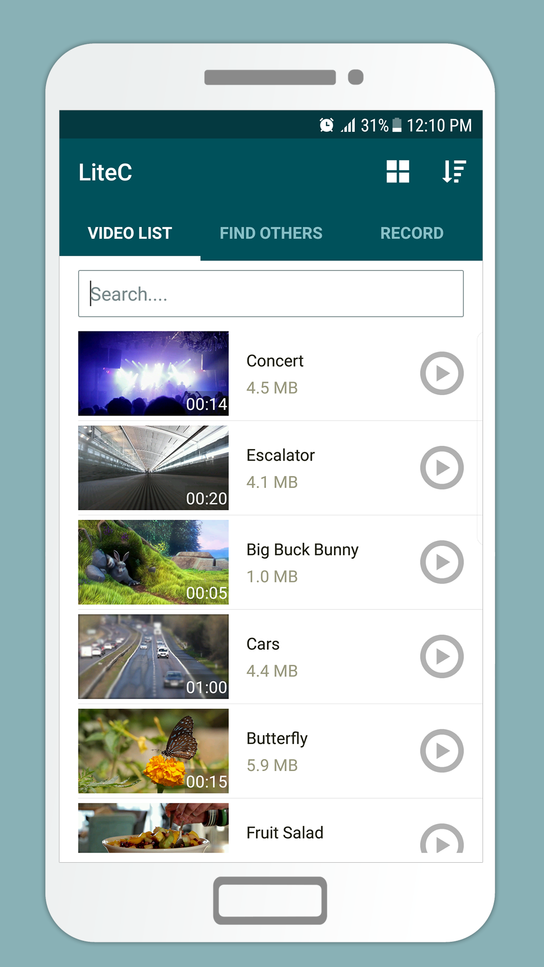 اسکرین شات 1 برنامه LiteC Video MP3 Audio Extract